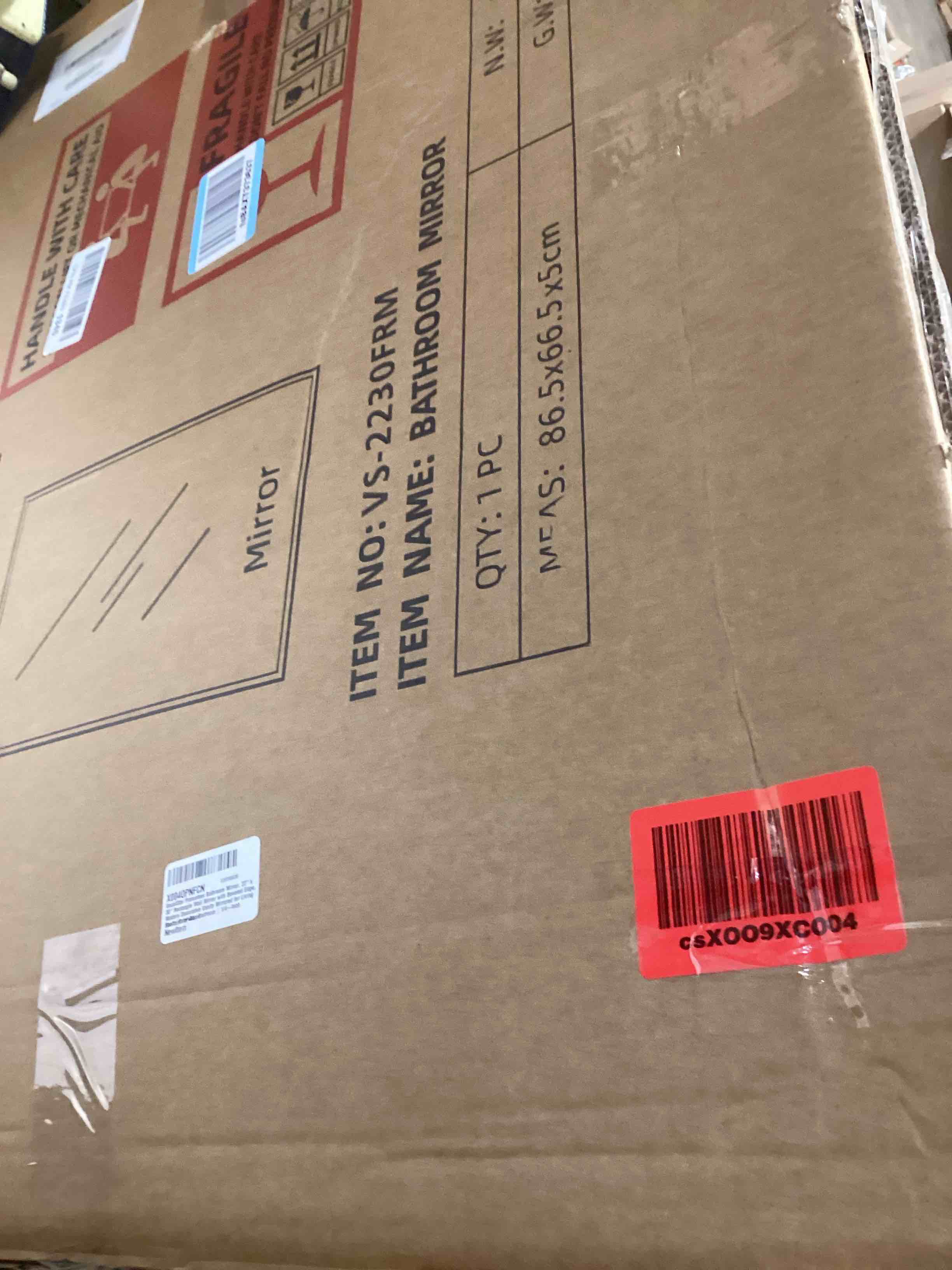 Condition photo showing As Is for Rustic White 12x24 Frame - Single Frame, 12 x 24 Poster Frame for Artwork, Puzzles, Photos and Movie Posters Picture Frames, Perfect Christmas Frame 12" x 24"