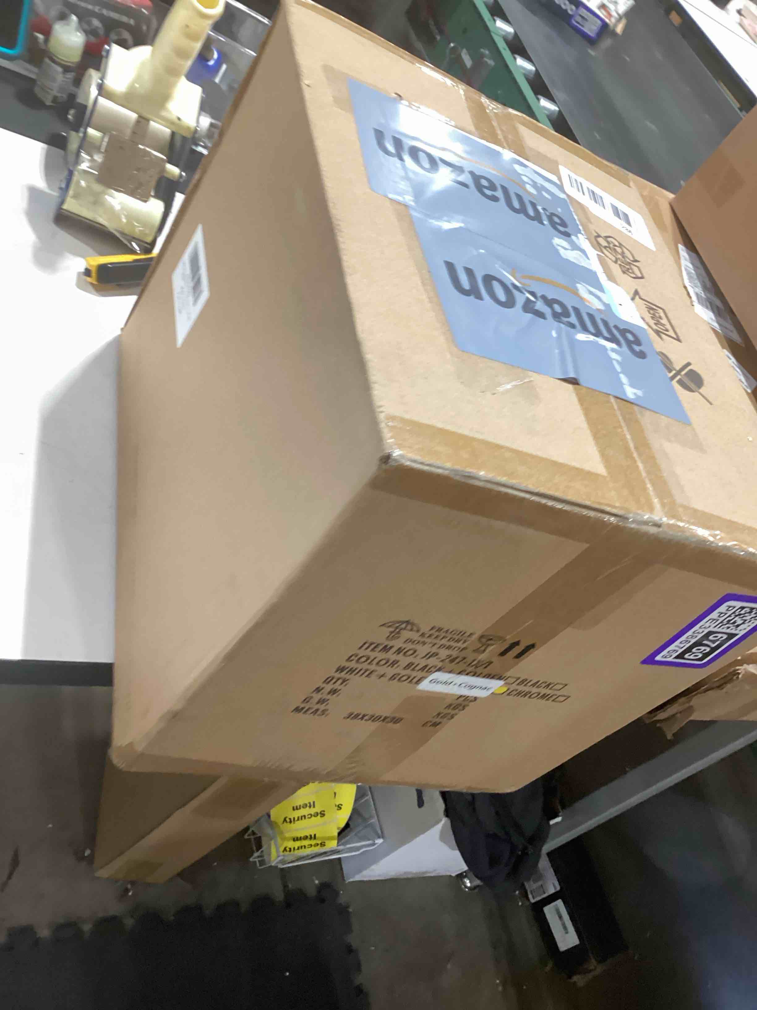 Condition photo showing As Is for Cognac Glass Pendant Lights Kitchen Island Gold Pendant Light Fixtures Adjustable Height Modern Pendant Lighting for Bedroom Dining Room (9.06 in 1-Pack)