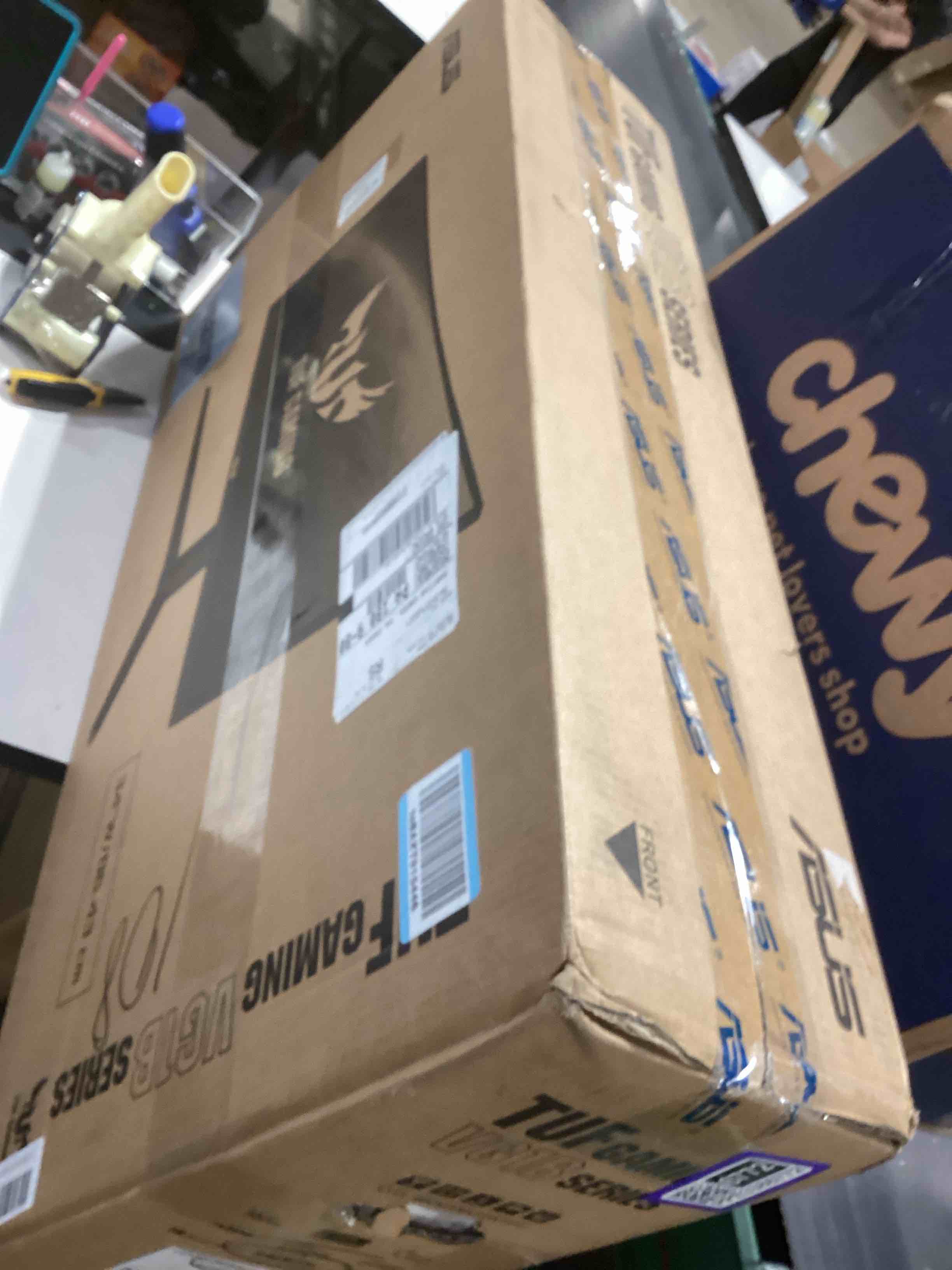Condition photo showing As Is for ASUS VG34VQL1B TUF 34 Inch Curved Gaming Monitor - WQHD (3440x1440), 165Hz, 1ms, Extreme Low Motion Blur, FreeSync Premium, Eye Care, Height Adjustable, DisplayHDR 400, DisplayPort, HDMI, USB 34" Curved QHD 165Hz Height Adjustable