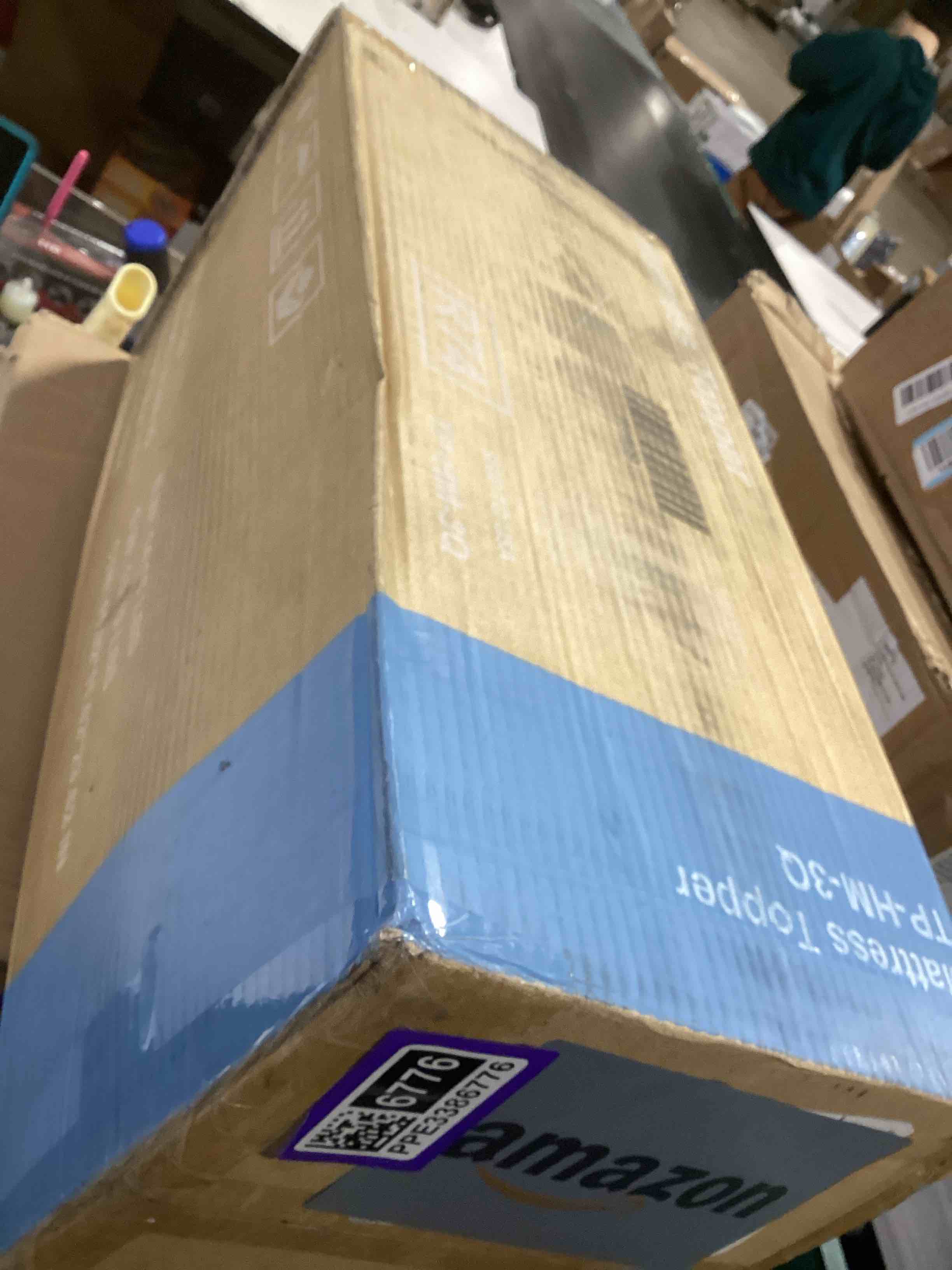 Condition photo showing Good Condition for Sweetcrispy Mattress Topper Queen, 3 Inch Thick Memory Foam Gel Infused Cooling Toppers Pad for Queen Size Bed, Sleeper Sofa, RV, Camper, CertiPUR US Certified, Ventilated and Breathable, Blue 3 IN Queen