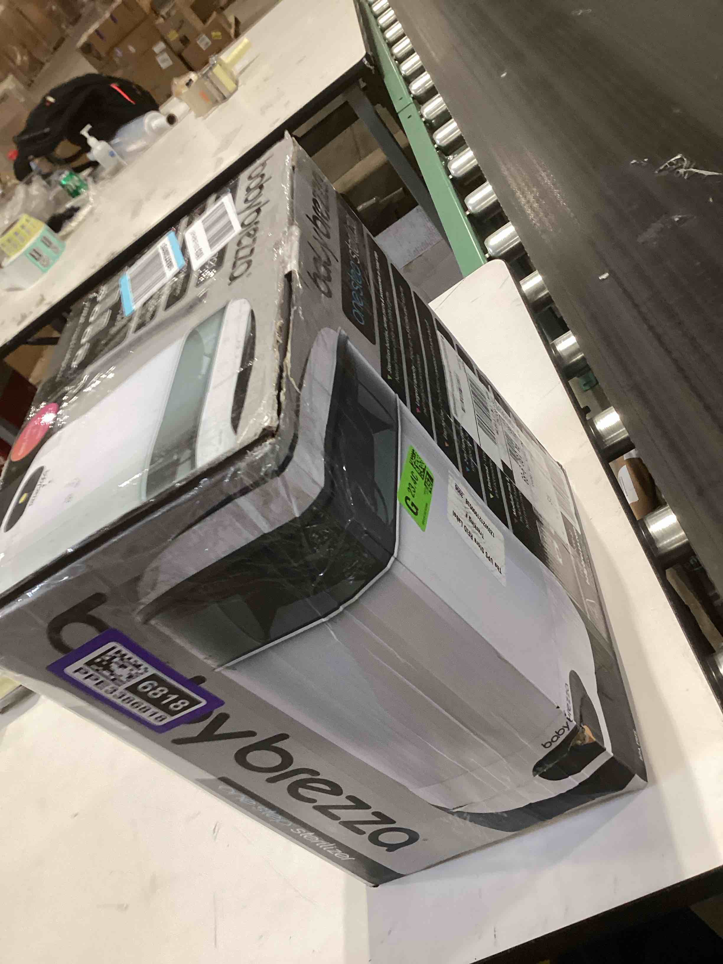 Condition photo showing As Is for Baby Brezza 4 in 1 Baby Bottle Sterilizer Machine – Largest Capacity Electric Steam Sterilization – Pacifiers, Breast Pump Parts + Universal Sterilizing for All Bottles: Plastic, Glass, Large, Small Sterilizer Without Dryer