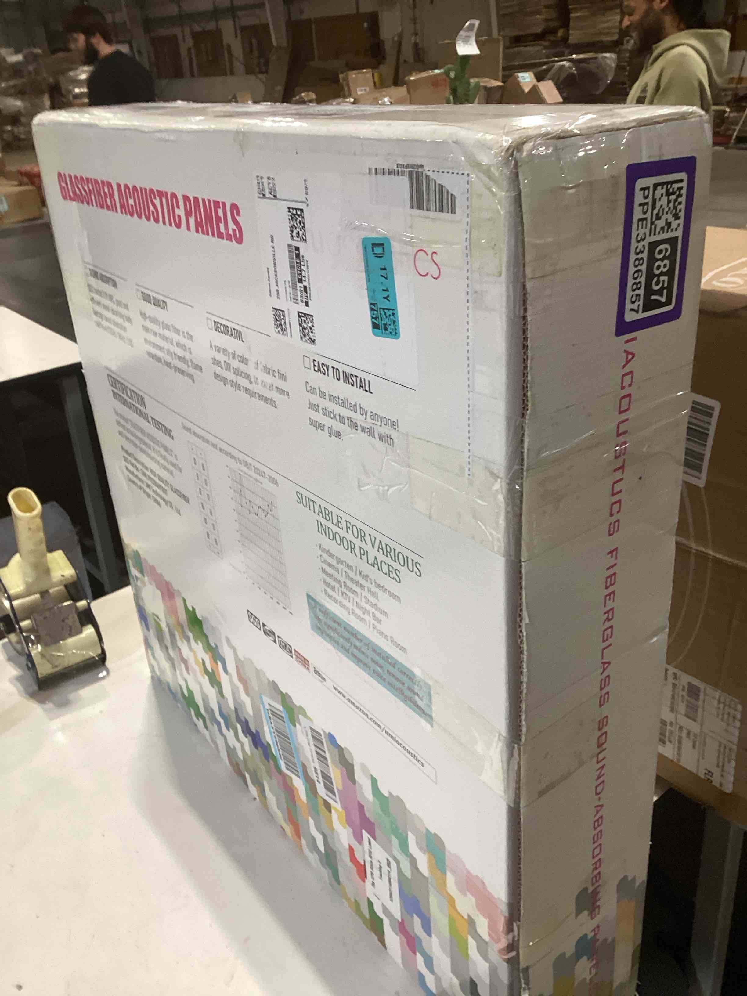 Condition photo showing Good Condition for UMIACOUSTICS 4 PCS Acoustic Panels with Hanging Brackets, 2” Thick Fiberglass Sound Proof Panels Removable for Studios, Office, Home Theater Wall- Charcoal Grey 23.6" x 11.8"-4pcs Charcoal Grey