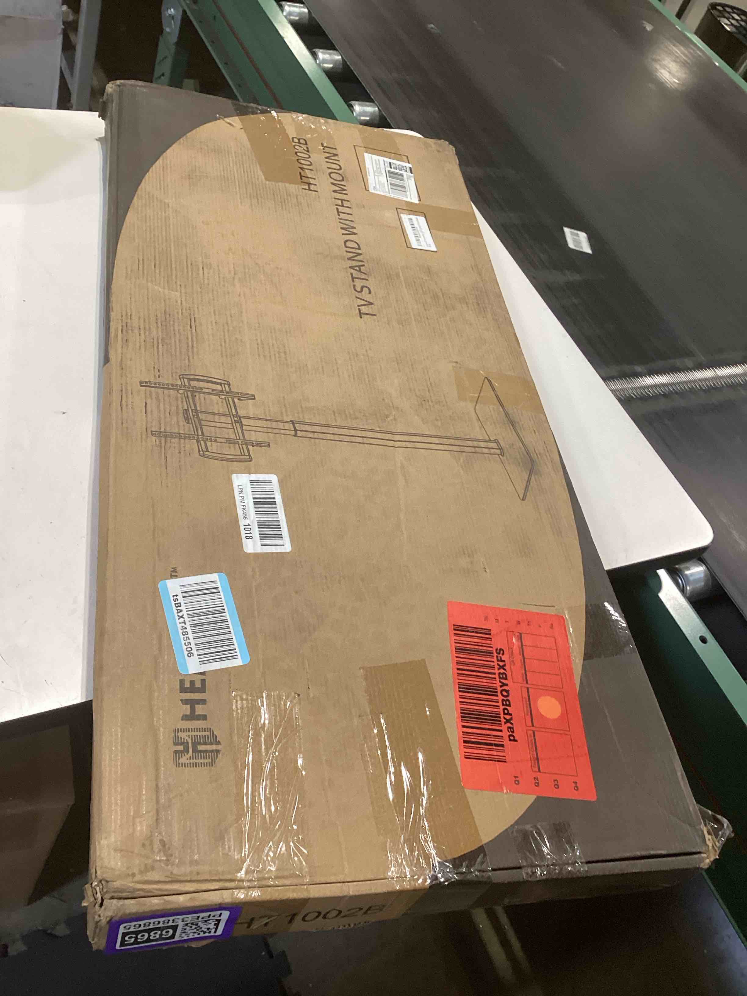 Condition photo showing Good Condition for Universal Floor TV Stand with Mount 80 Degree Swivel Height Adjustable and Space Saving Design for Most 27 to 65 inch LCD, LED OLED TVs, Perfect for Corner & Bedroom HT1002B 27"-55" SWIVEL FLOOR TV STAND WITH MOUNT