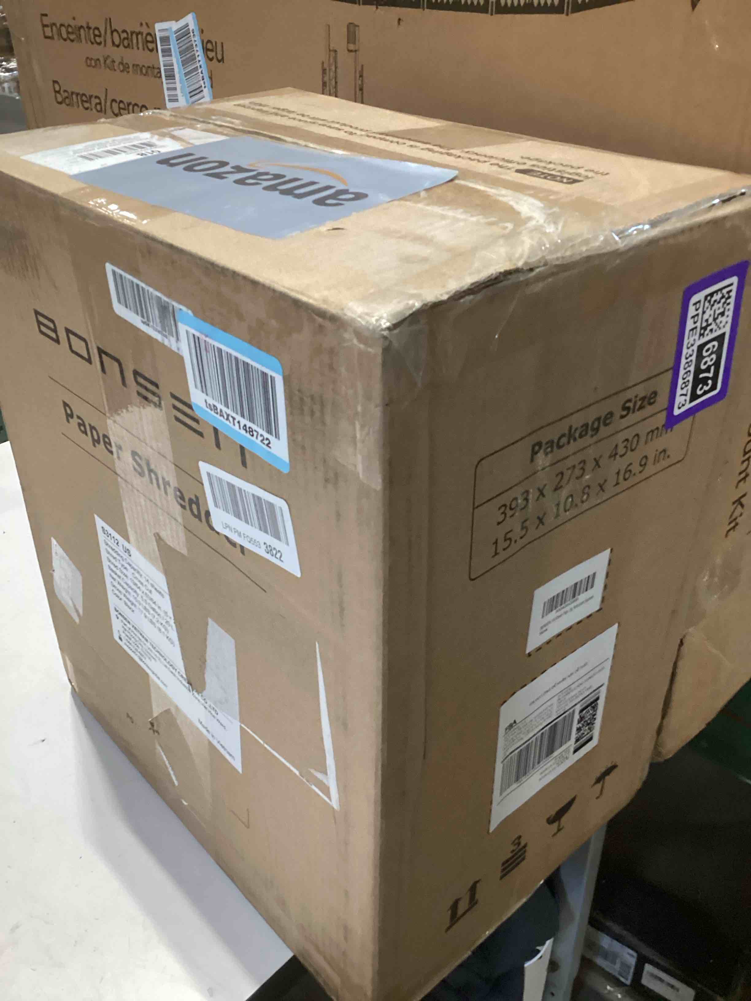 Condition photo showing Good Condition for BONSEN 14-Sheet Paper Shredder for Home Office, Heavy Duty Cross Cut Shredder with 5.3 Gal Pullout Bin, Quiet Shredder for CDs/Credit Card/Staple, P-4 Security, Anti-Jam System 14-Sheet Cross Cut