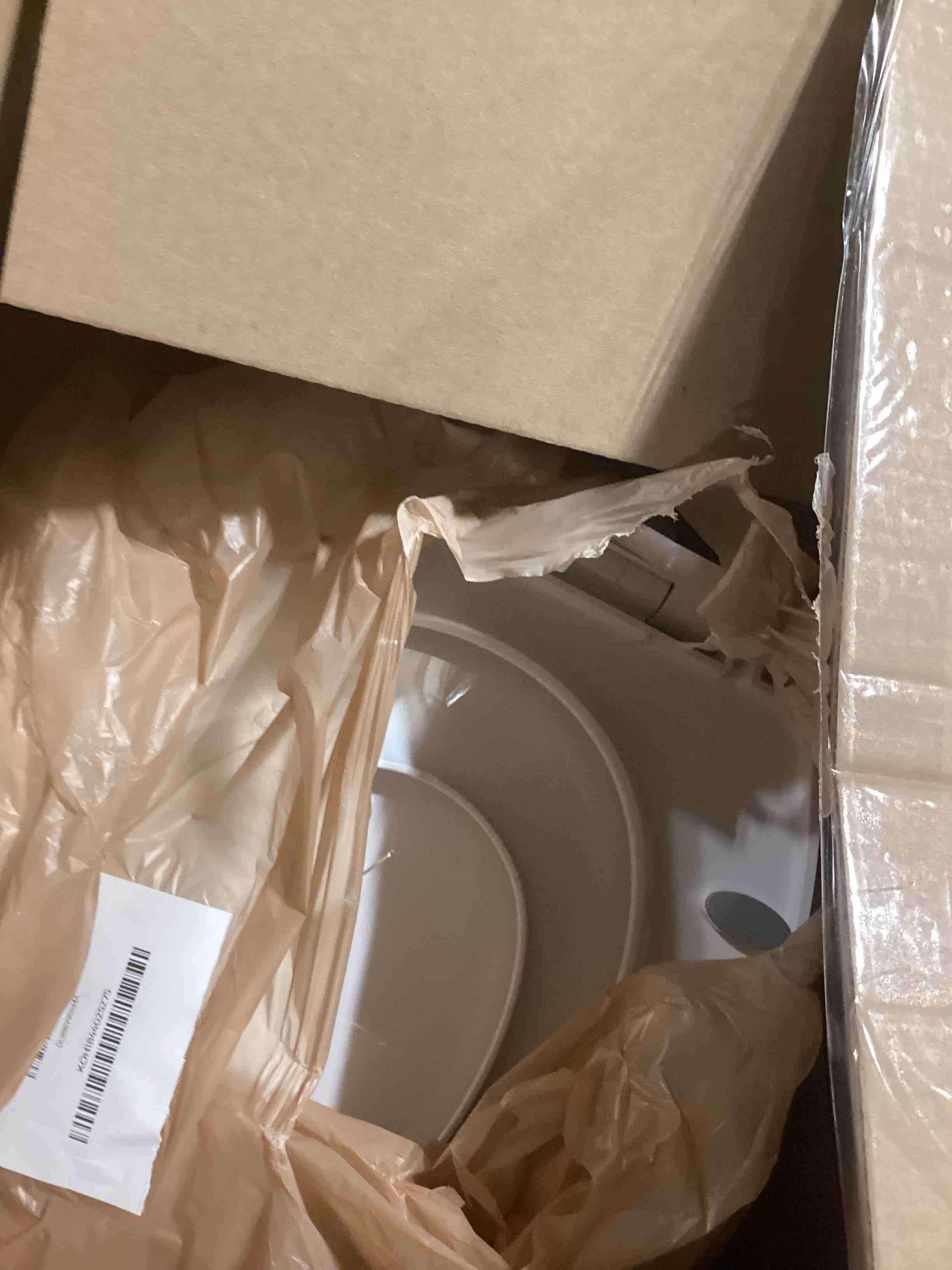 Condition photo showing As Is for 1M Family Toilet Seat, Patented Slow Close & Quick Releasing Technology, Anti-Wiggling, Easy to Install and Clean, Standard Round with Toddler Seat Built In (1 Piece)