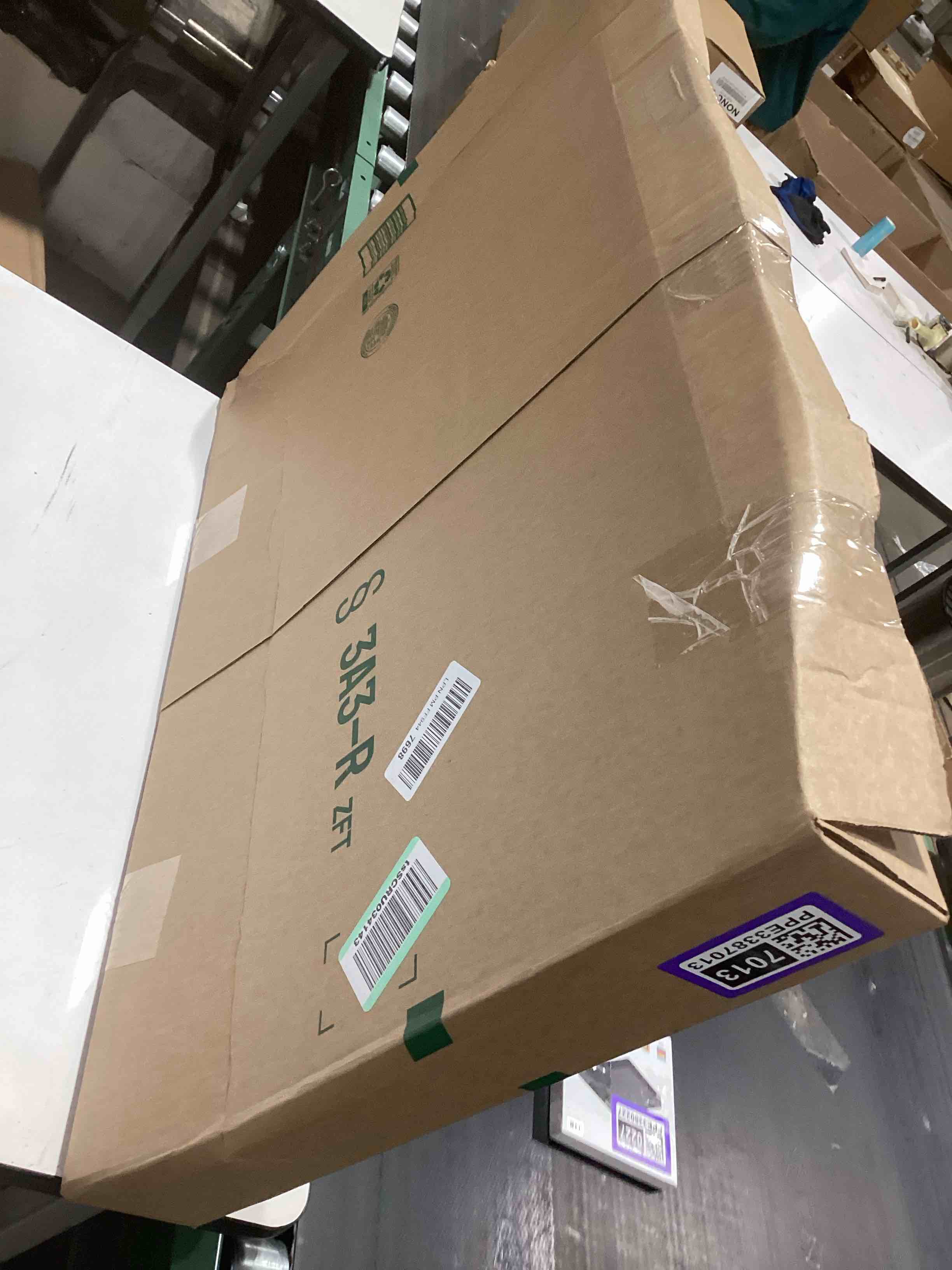 Condition photo showing Good Condition for Foldable Fitness Yoga Mat | 2/5" (10MM) Extra Thick | SGS Certified Non-Slip TPE | 76x26" Extra Long-Wide | Portable & Easy Store | for Yoga, Pilates, Home Gym & Full-Body Workouts(purple+grey)