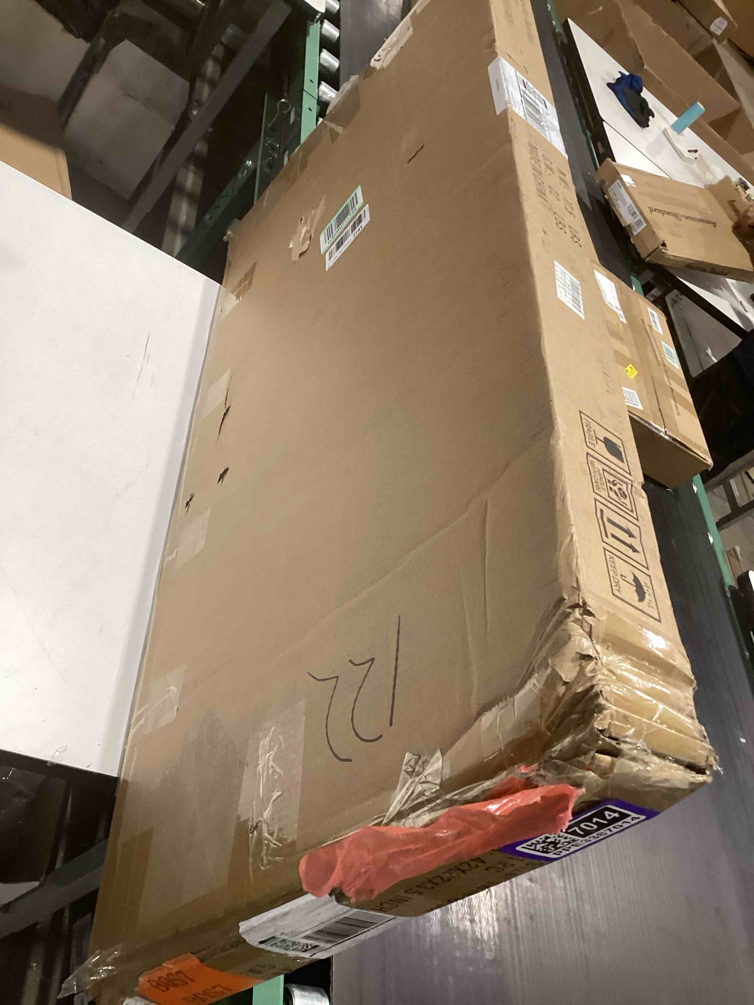 Condition photo showing Good Condition for Tufted Upholstered Full Size Headboard only - Button Solid Wood HeadBoards with Adjustable Height - Modern Velvet Padded Bed Headboard - Easy Assembly - Nailhead, Beige | Cream soft luxe look, Soft gentle surface Beige Full