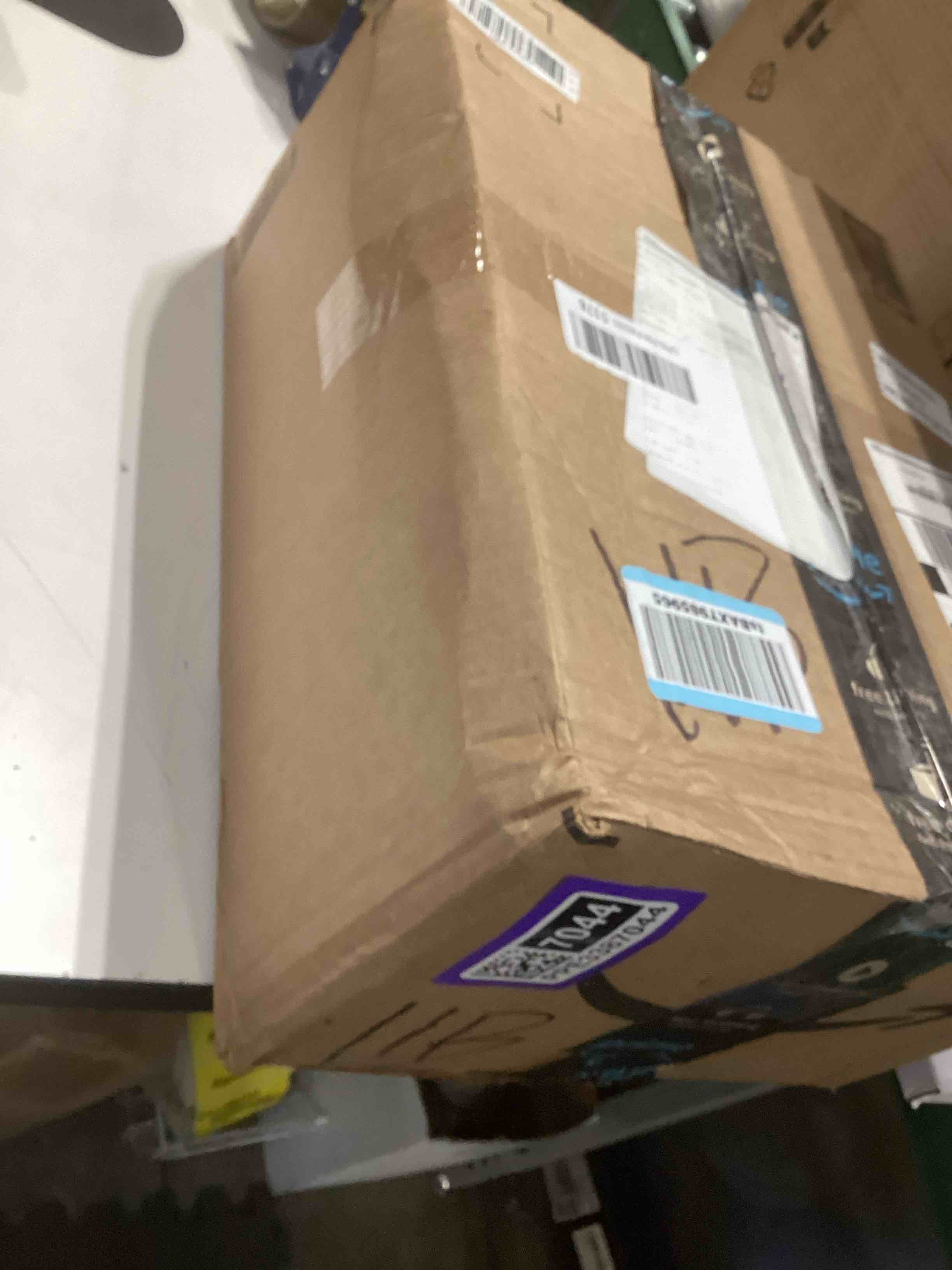 Condition photo showing As Is for OXO Enhanced 12" Frying Pan Skillet, PFAS-Free Ceramic Nonstick, Durable Hard Anodized Cookware, Scratch Resistant, Stainless Steel Handle, Good Grips, Dishwasher & Oven safe, Black