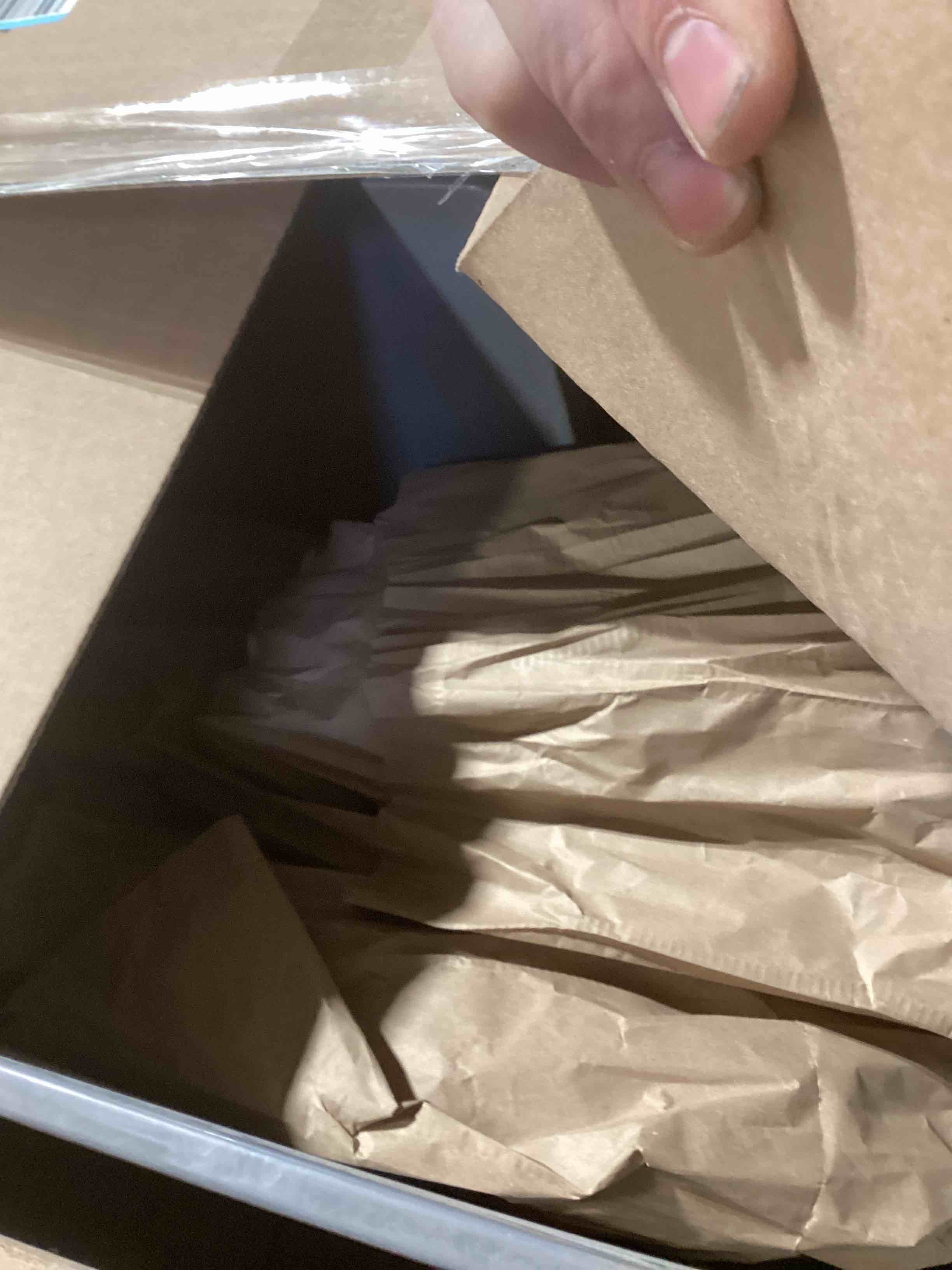 Condition photo showing As Is for Cat Litter Box with High Sided,24.8" Lx11.4 Wx13.0 H,Extra Large Cat Litter Box for Big Cats,XL Jumbo Kitty Litter Box for Indoor Cats,Tool-Free Assembly (Grey)