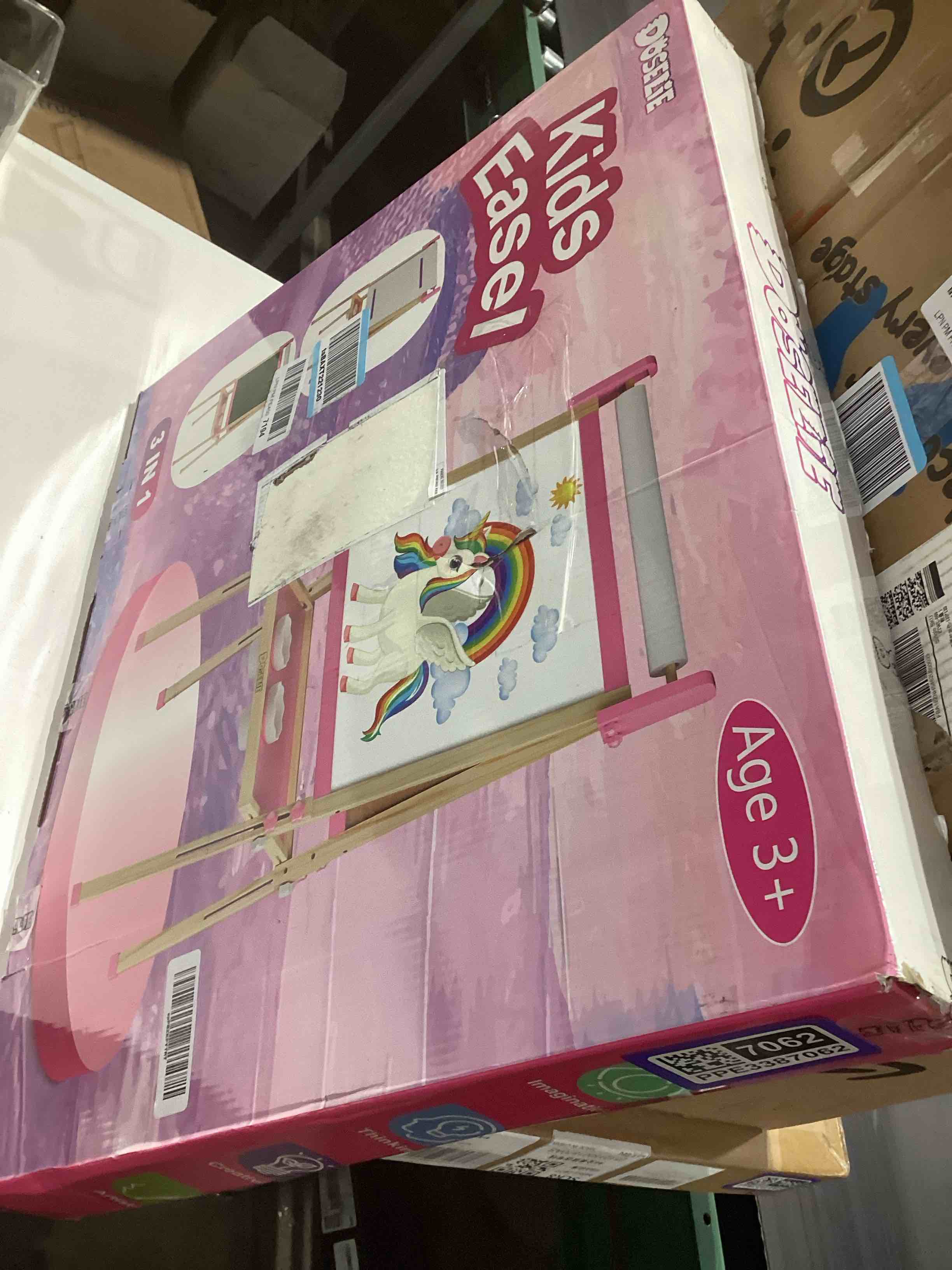 Condition photo showing Good Condition for Easel for Kids Toys,Adjustable Wooden Toddler Art Easels, Girls Toys for Ages 5-7,8-13,Magnetic Dry Eraser White Board and Chalk Board with Art Supplies,Kid Easel 4 5 6 7 8 9 10 Year Old Girl Gifts