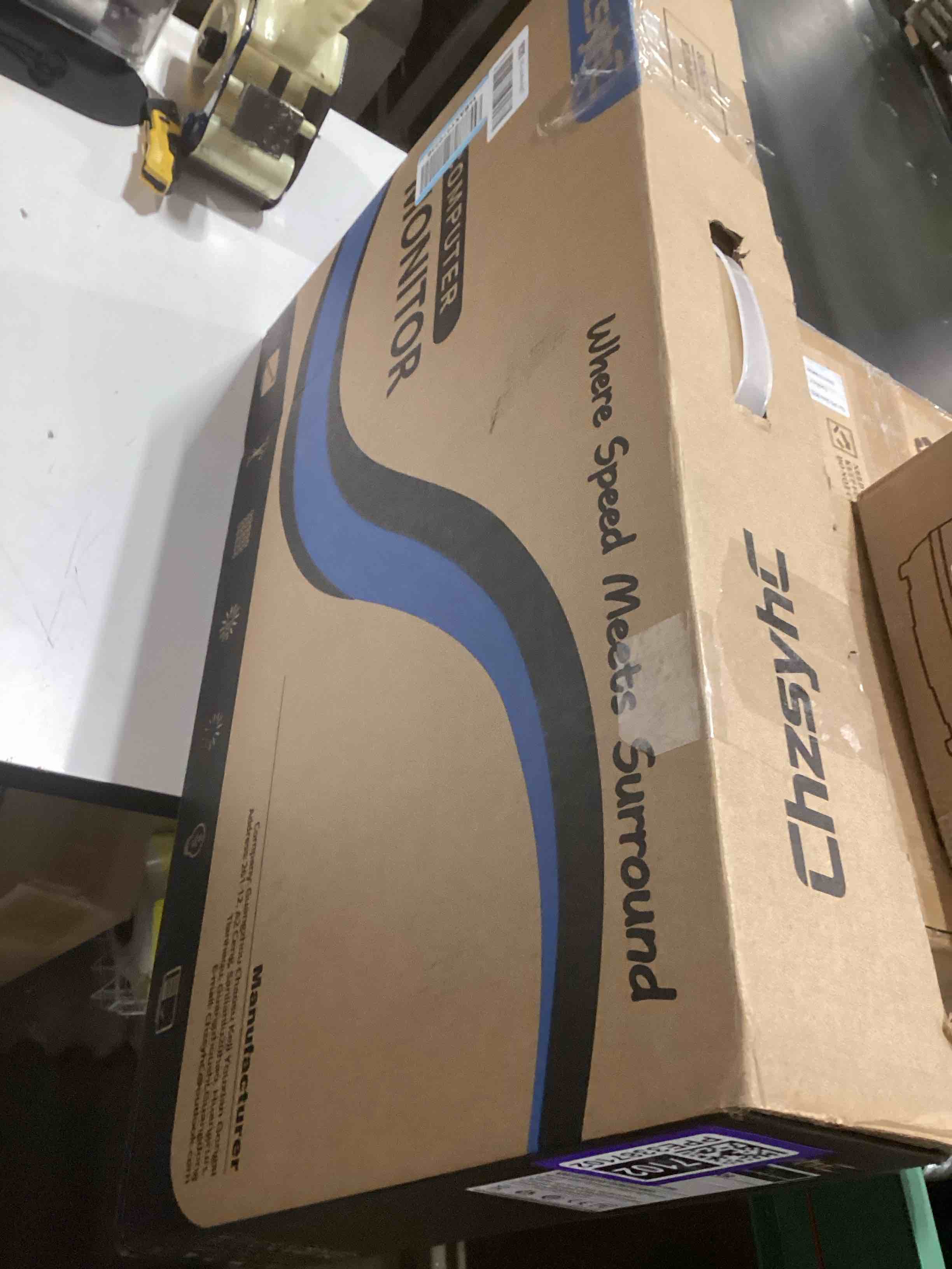 Condition photo showing As Is for ChzsyhC 27 Inch Curved 180Hz Gaming Monitor, 1800R Curved Gaming Monitor, 1ms MPRT, FHD(1920×1080P), Freesync, HDMI2.0,DP1.4, VESA Mountable(DP&HDMI Cable Incl.)