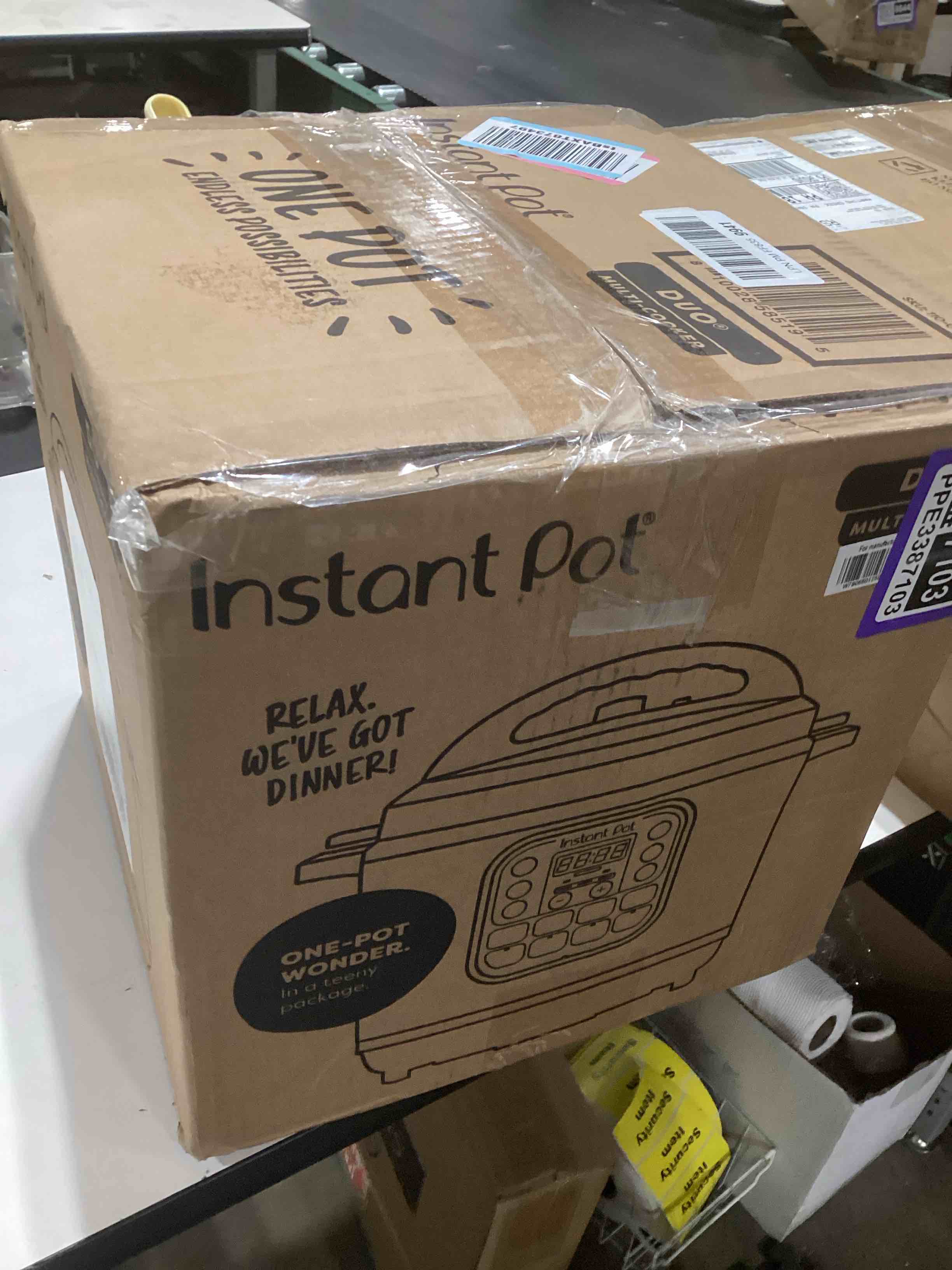 Condition photo showing As Is for Instant Pot Duo 7-in-1 Mini Electric Pressure Cooker, Slow Rice Cooker, Steamer, Sauté, Yogurt Maker, Warmer & Sterilizer, Includes Free App with over 1900 Recipes, Stainless Steel, 3 Quart