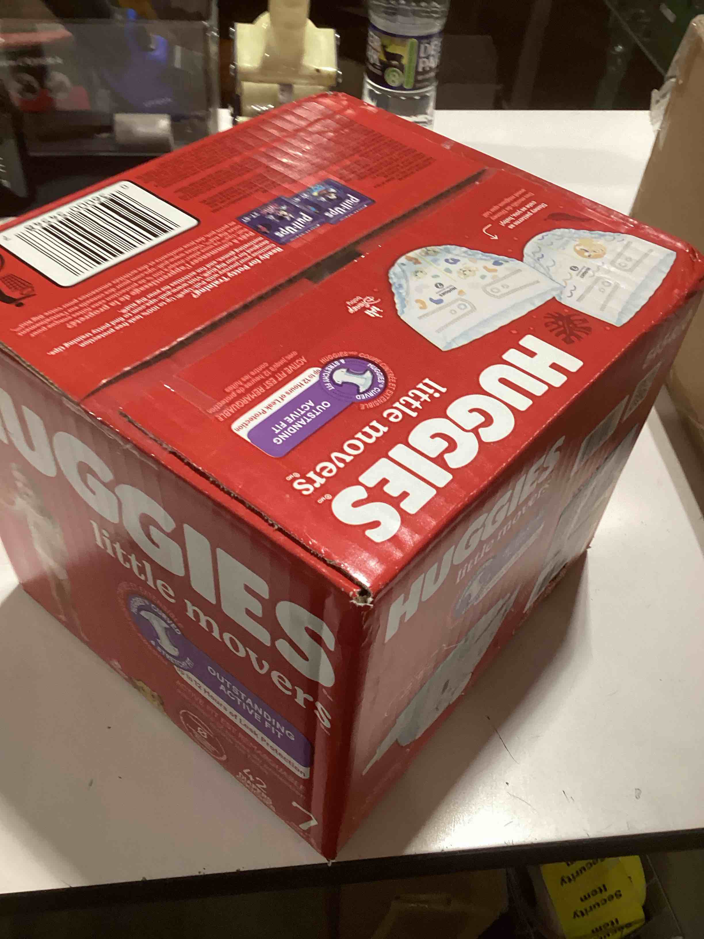 Condition photo showing New/Like New for Huggies Size 7 Diapers, Little Movers Baby Diapers, Size 7 (41+ lbs), 42 Count, Packaging May Vary Size 7 42