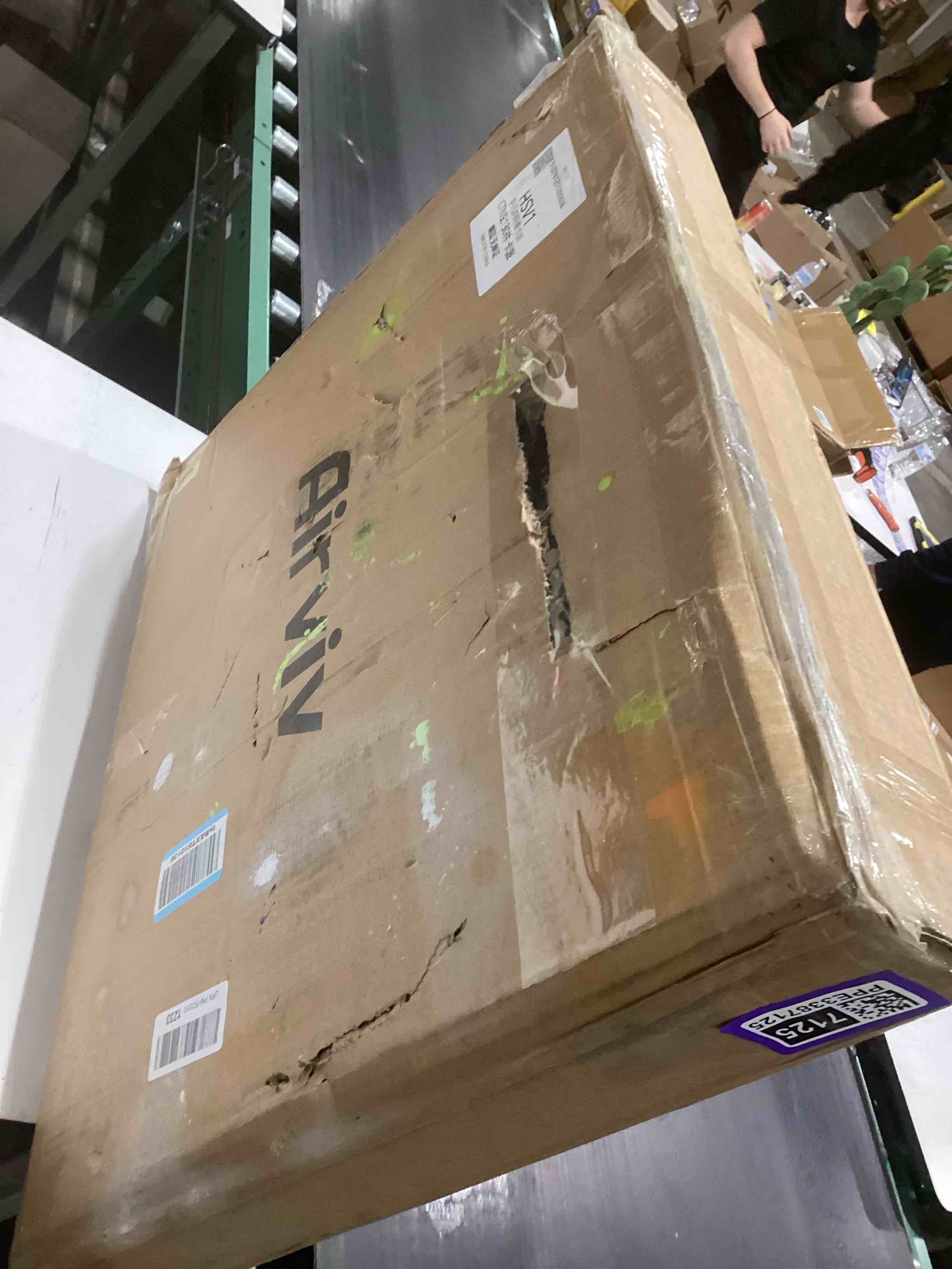 Condition photo showing Good Condition for 2 Gridwall Panels | 5 FT Tall x 2 FT Wide Portable Display Stand for Vendor Events with Caster Wheels | Heavy Duty Grid Wall with 16 Hooks Included | Gridwall Panel Display Stand for Easy Assembly