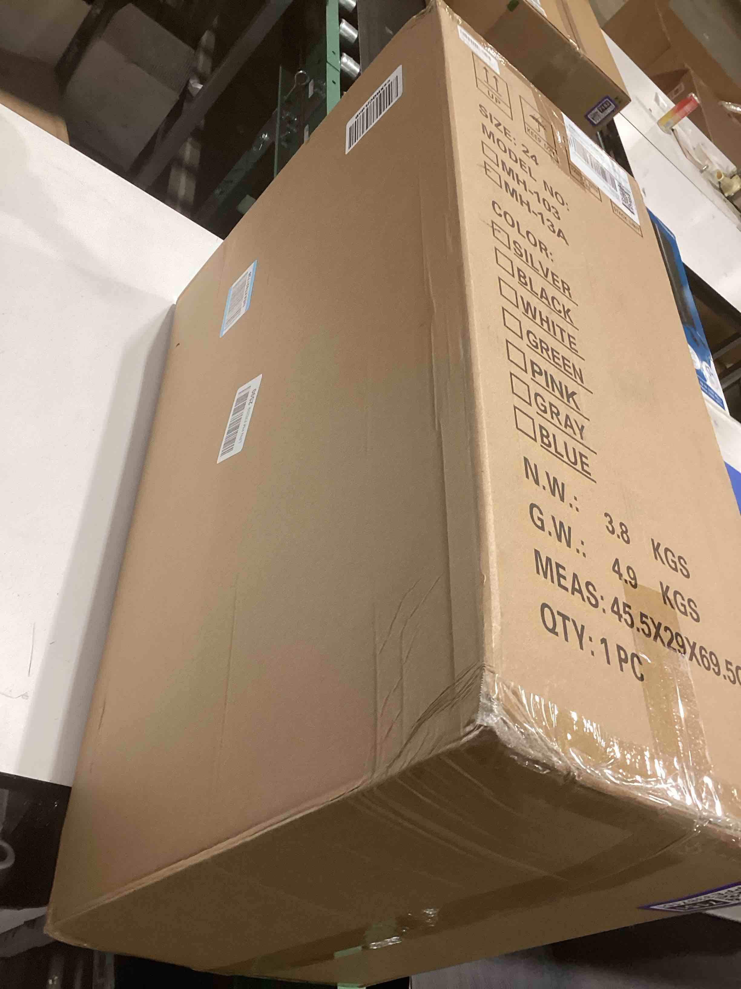 Condition photo showing Good Condition for HotWay 24 Inch Aluminum Frame Luggage with Spinner Wheels, PC Hard Shell Suitcase with Cup Holder, Zipperless Luggage for Business Travel, Silver