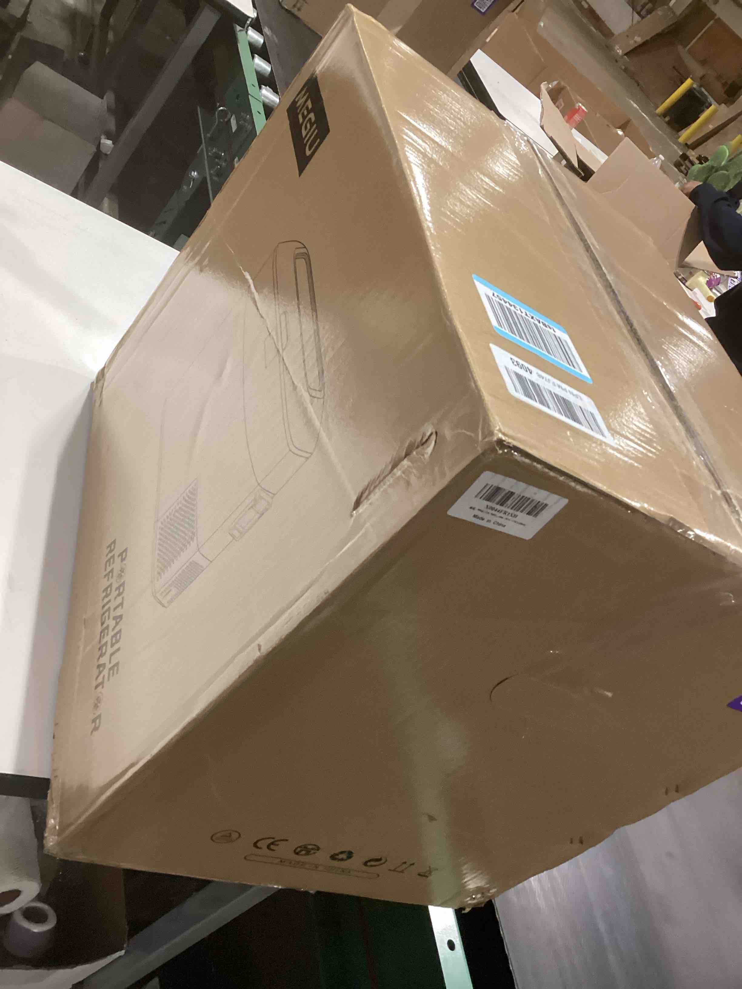 Condition photo showing As Is for Car Fridge Portable 12 Volt Refrigerator 23 Quart (22 Liter) Freezer Compressor Cooler 12V/24V DC 110?240 V AC for Outdoor, Camping, Travel, Home Use -18?~+15? (Green) 23 Quart Green