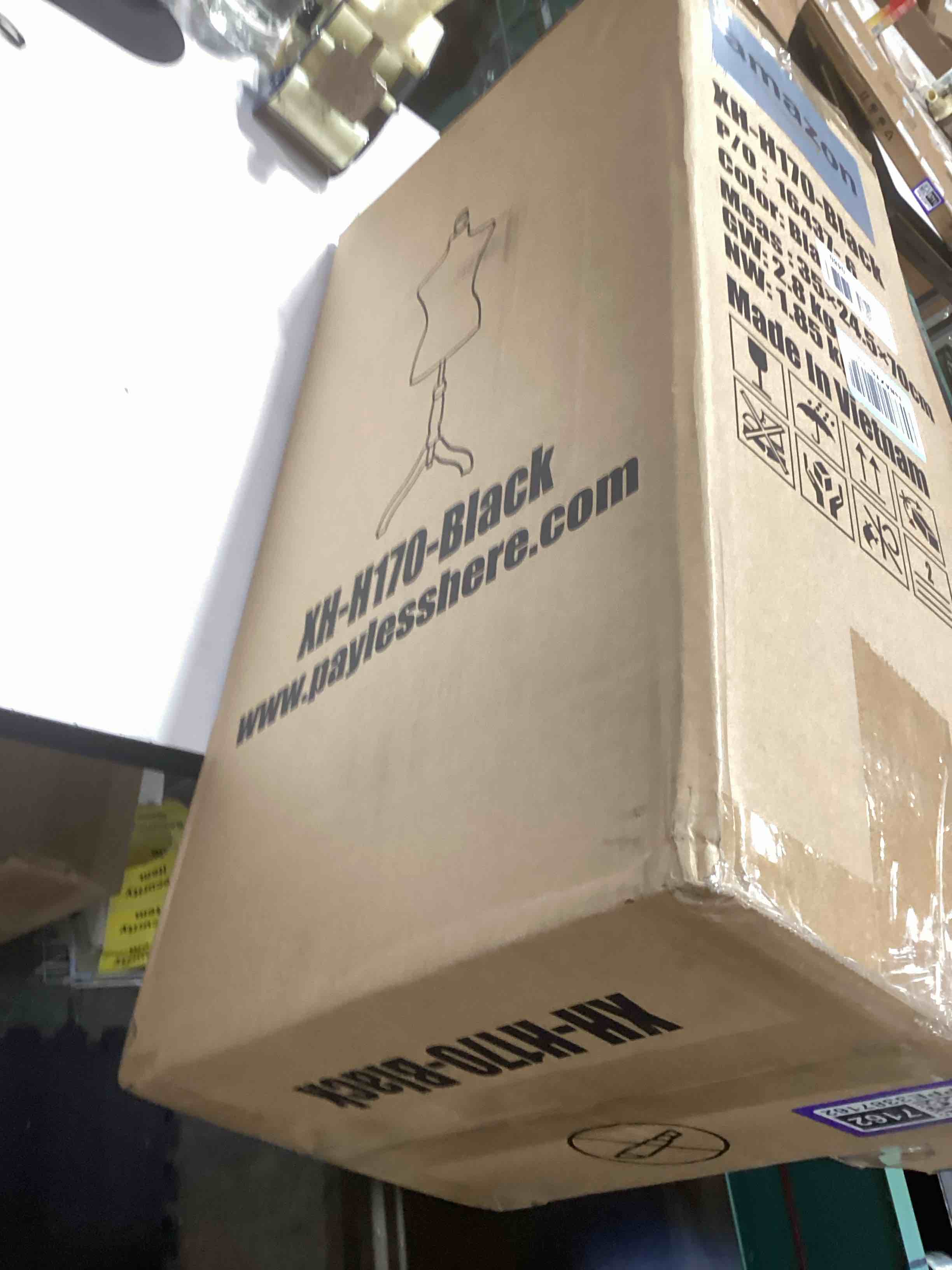 Condition photo showing As Is for FDW Manikin 60”-67”Height Adjustable Female Dress Model Display Torso Body Tripod Stand Clothing Forms (Black)