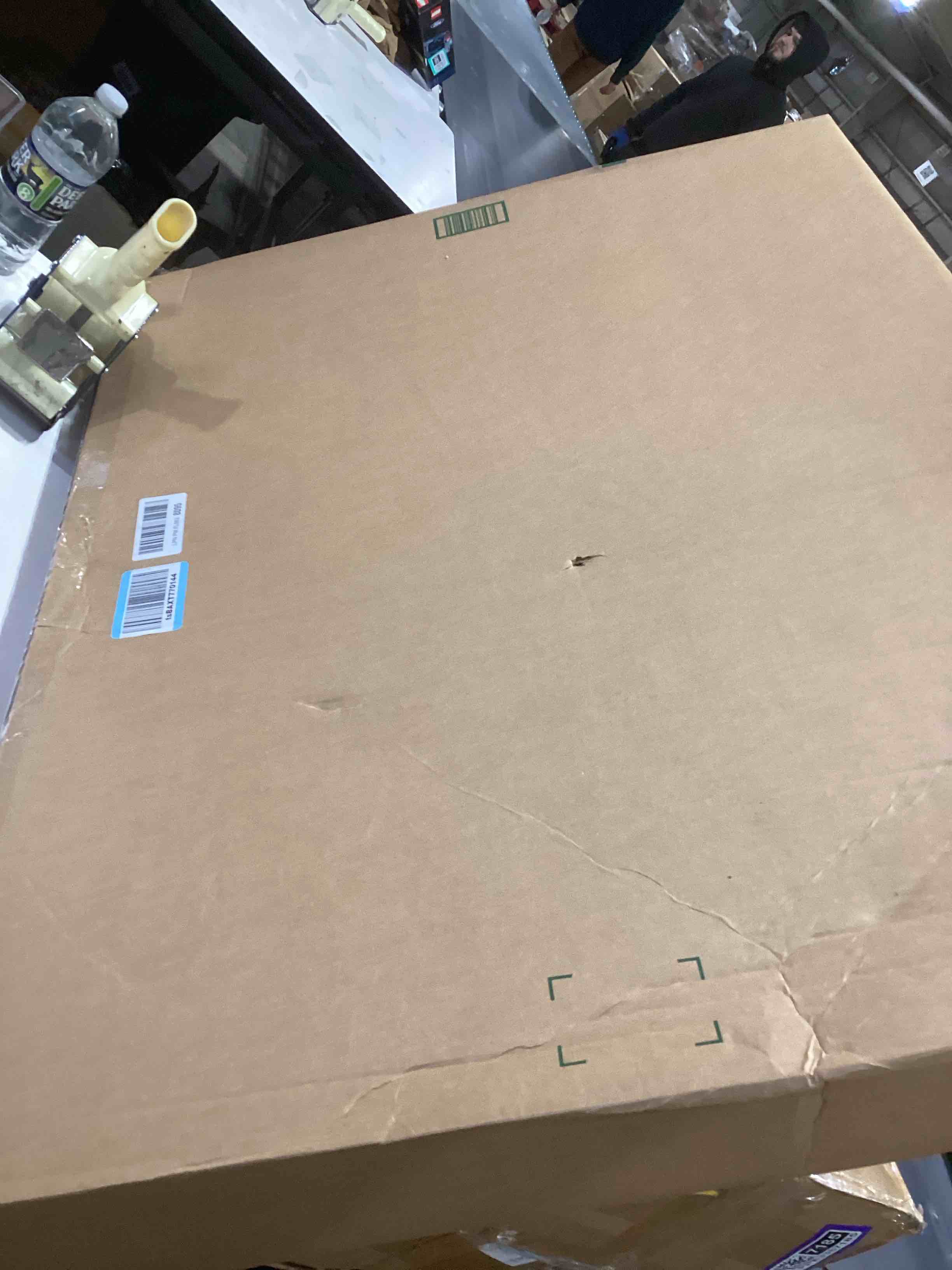 Condition photo showing As Is for VNVNK 16x16 Frame White, Perfect for 16x16 Inch Picture without Mat or 12x12 Inch Picture with Mat, Home Wall Decor Picture Frame-1 PCS 16x16 White