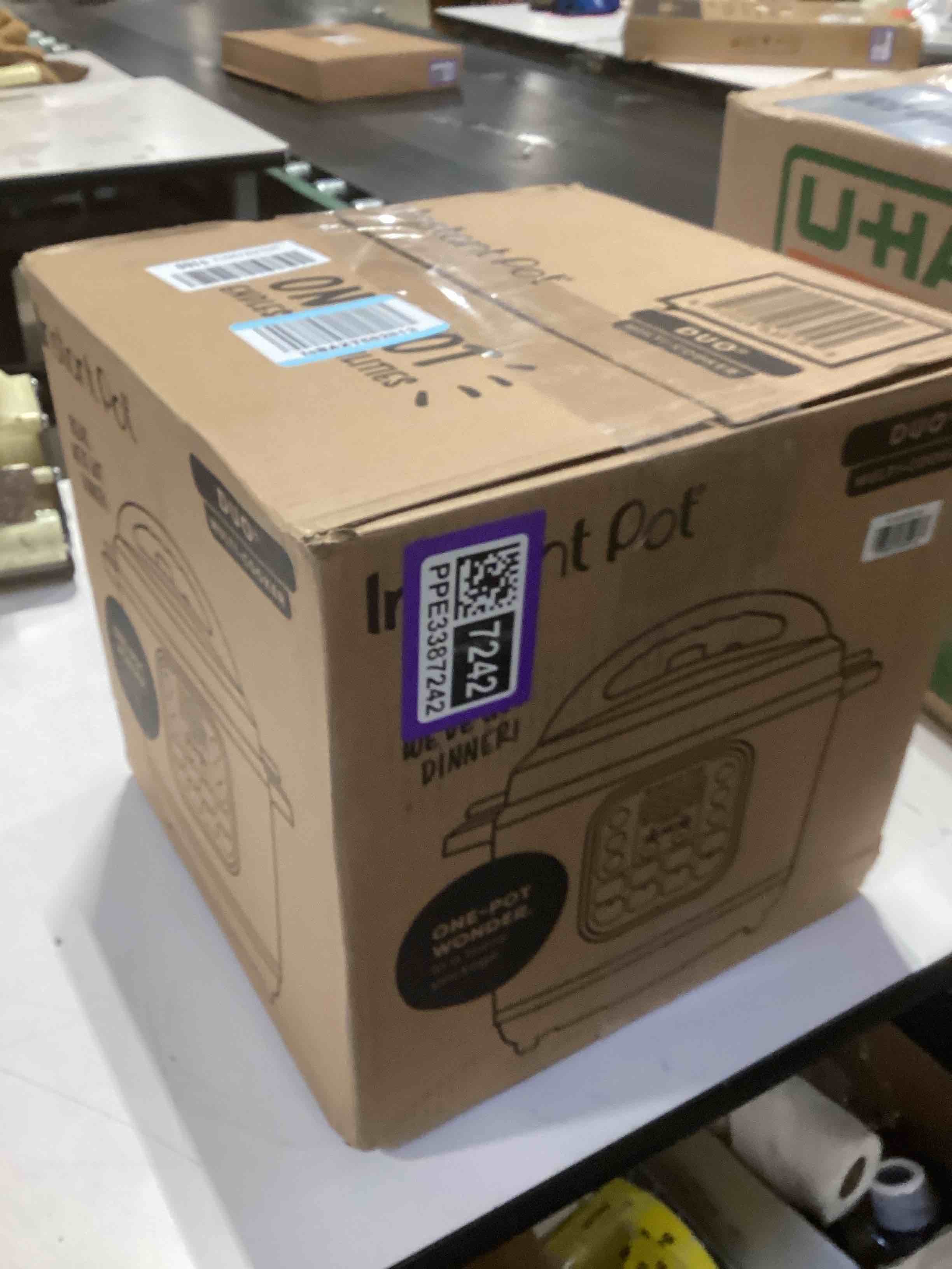 Condition photo showing As Is for Instant Pot Duo 7-in-1 Mini Electric Pressure Cooker, Slow Rice Cooker, Steamer, Sauté, Yogurt Maker, Warmer & Sterilizer, Includes Free App with over 1900 Recipes, Stainless Steel, 3 Quart