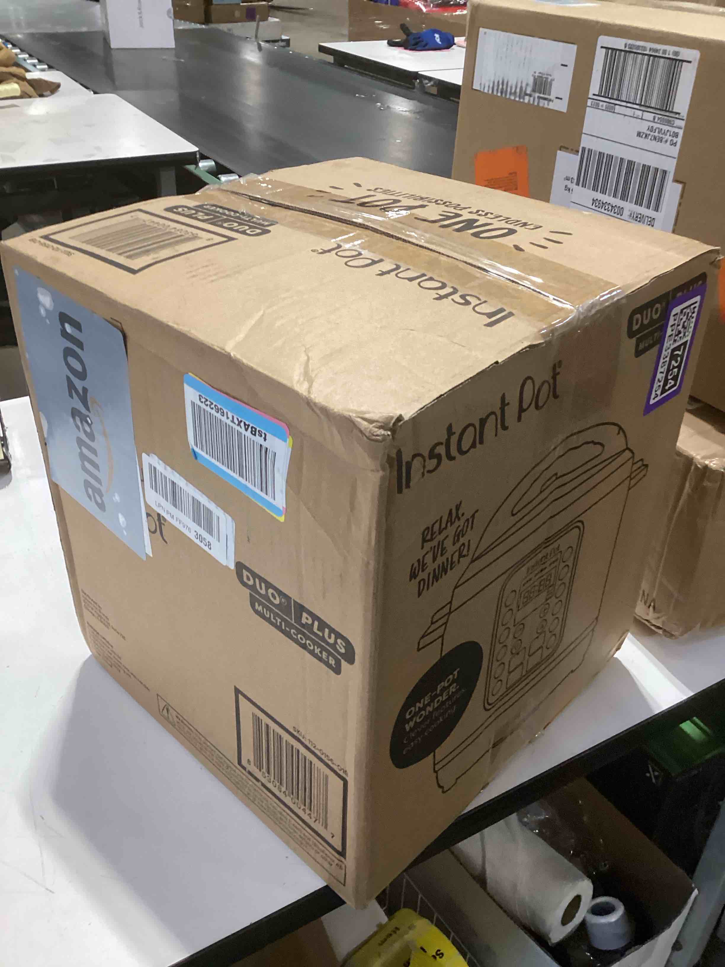 Condition photo showing As Is for Instant Pot Duo Plus 9-in-1 Multicooker, Pressure Cooker, Slow Cook, Rice Maker, Steamer, Sauté, Yogurt, Warmer & Sterilizer, Includes App With Over 800 Recipes, Stainless Steel, 6 Quarts