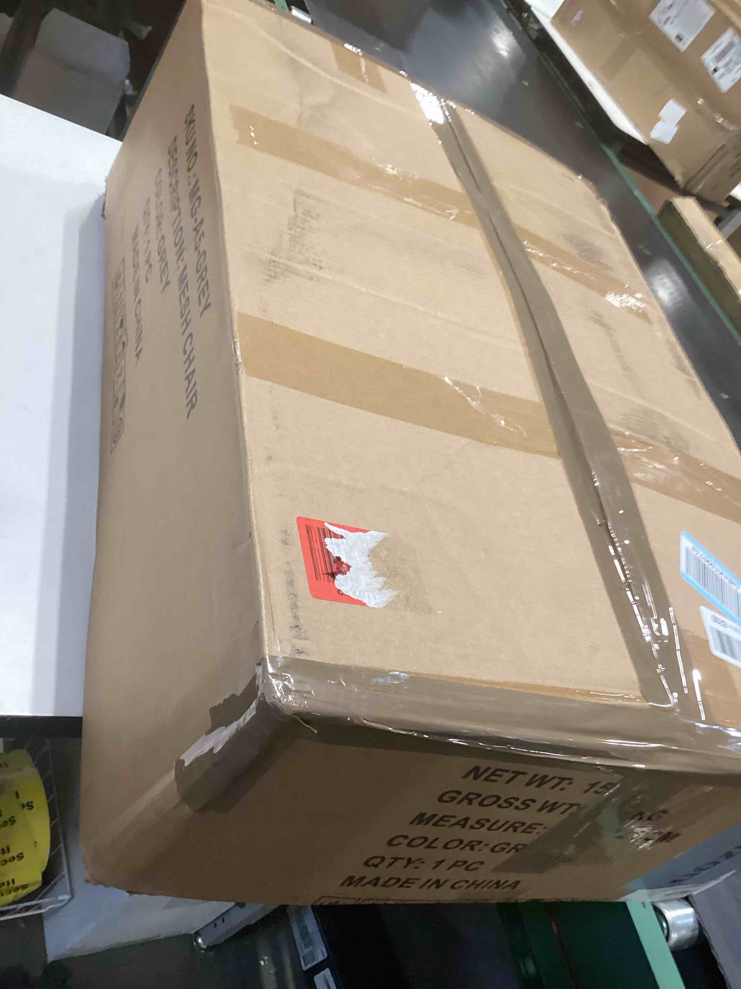 Condition photo showing As Is for Opiesit Office Chair with 3D Adjustable Lumbar Support,Ergonomic Computer Chair,Adjustable Headrest and Armrests, 400lbs Capacity,Tilt-Swivel,Premium Mesh Desk Chair for Office,Home & Gaming (Grey)