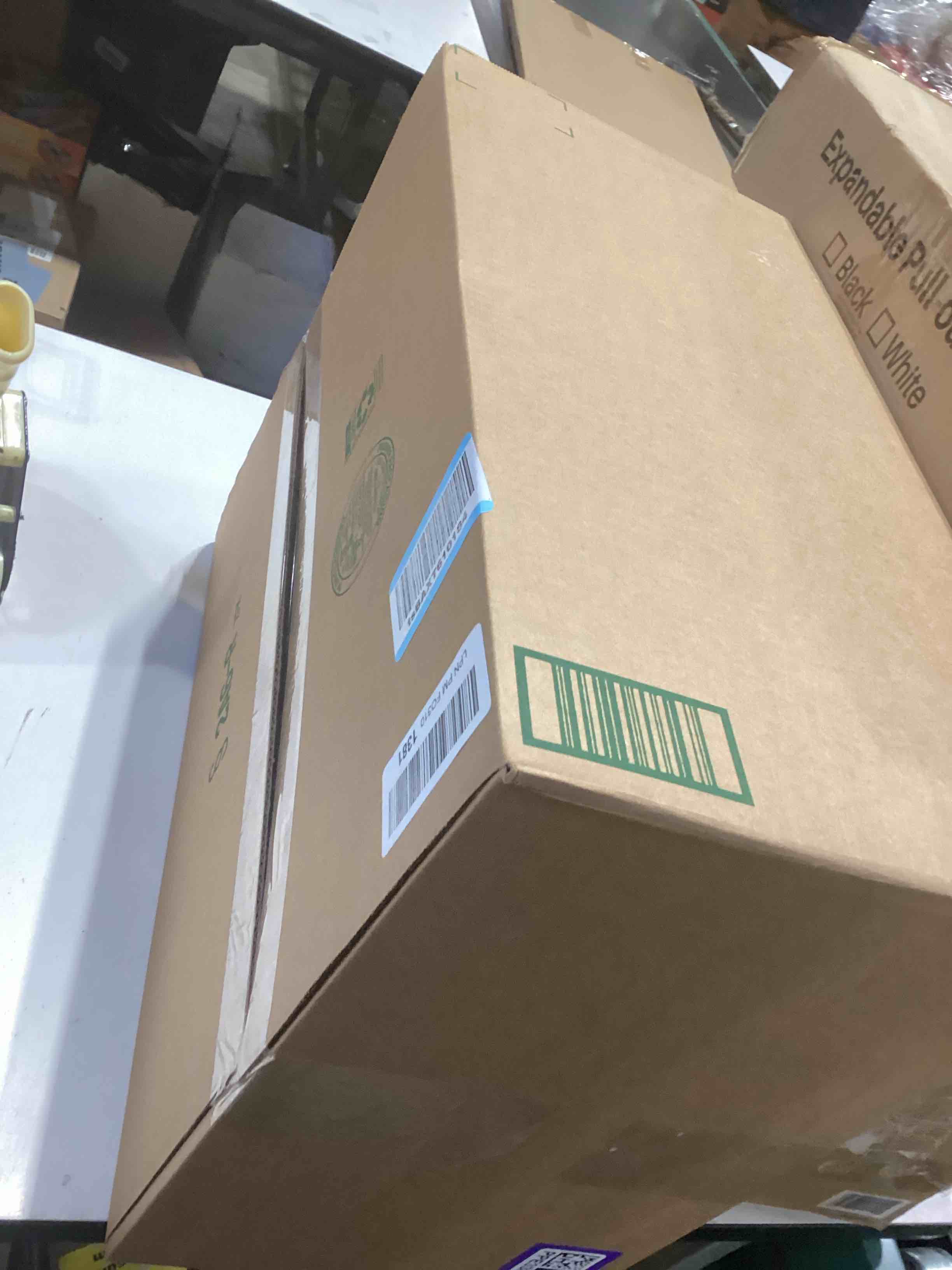 Condition photo showing Good Condition for Bike Basket Rear with Liner,Waterproof Cover,Cargo Net Large Rear Bike Basket,Heavy Duty Bicycle Rear Basket for Electric Bike, Ebike,Great for Bike Trip,Carrying Grocery,Ball,Dog 18.3"X13"X6"