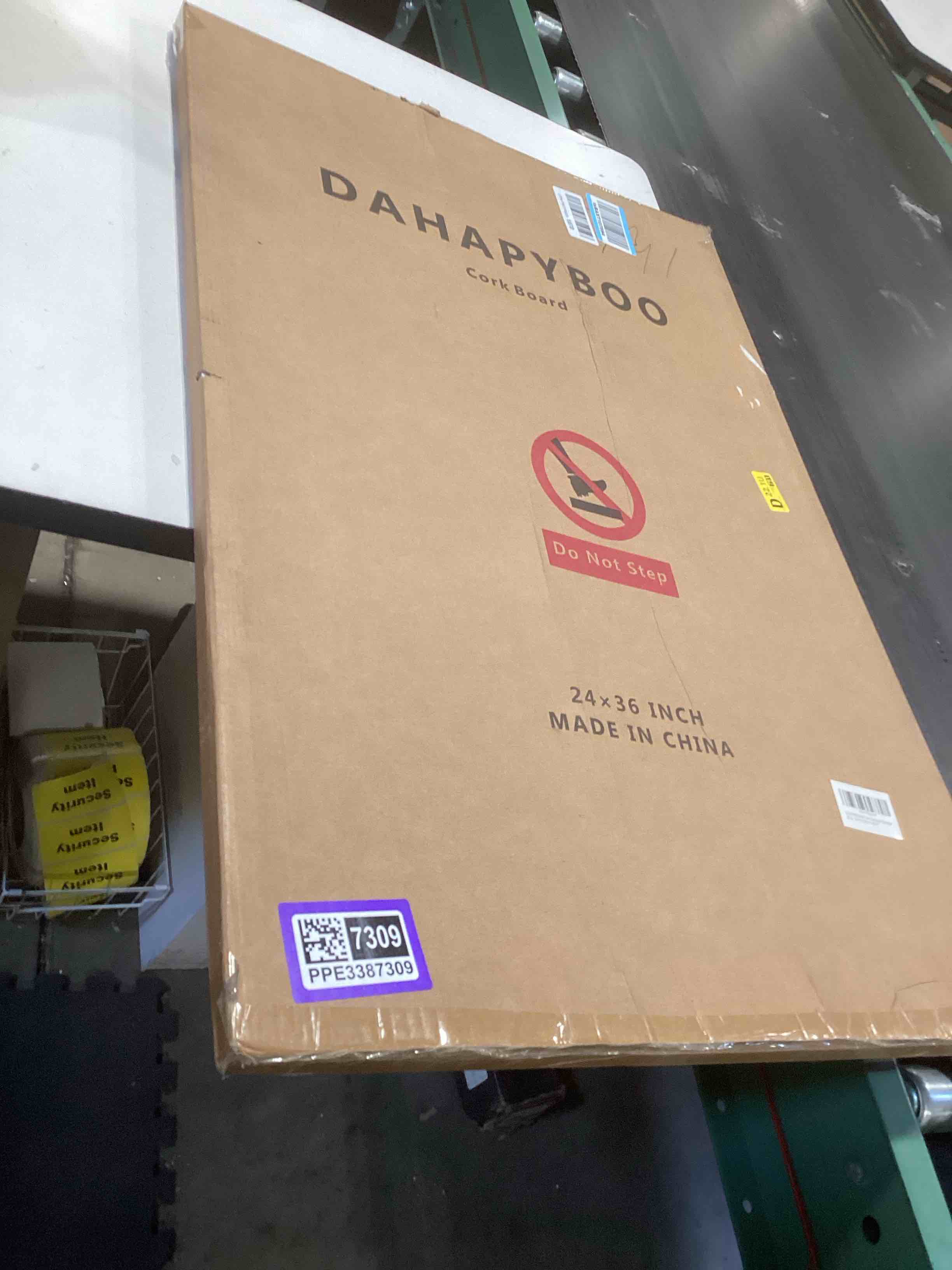 Condition photo showing Good Condition for Cork Board with Linen White,Bulletin Board 36"x24" Hanging Corkboards for Office Home School Message Board or Vision Board Decoration. White 36" x 24"