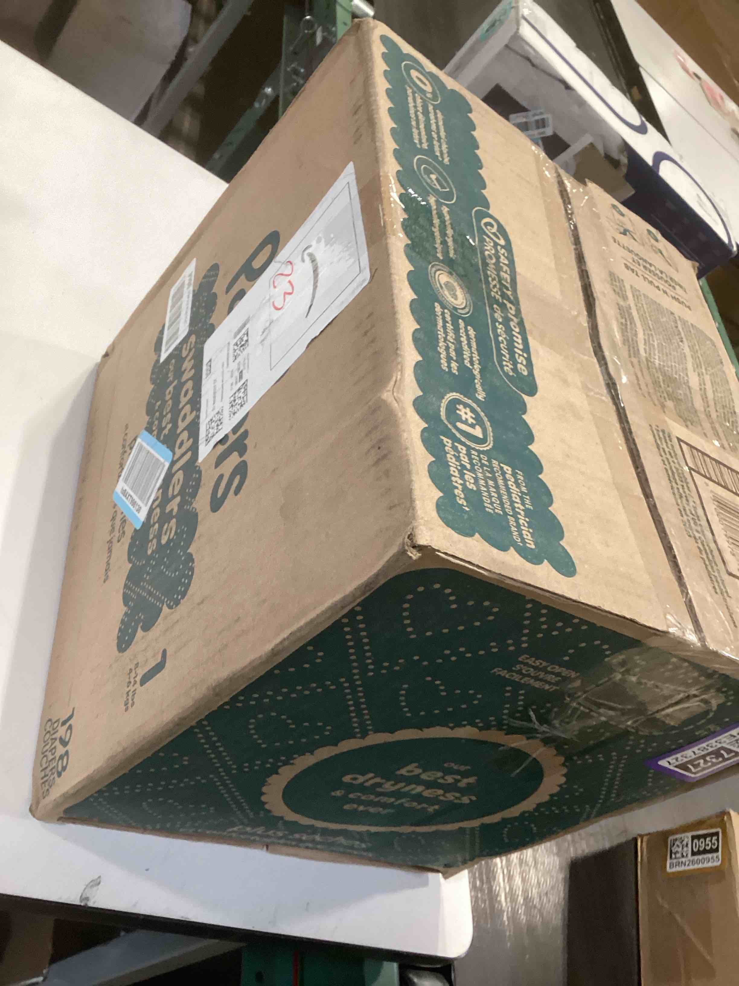 Condition photo showing New/Like New for Pampers Swaddlers Diapers, Size 1 (8-14 lbs), 198 Count, Absorbent, Keeps Baby Dry and Comfortable, Skin Safe Disposable Baby Diaper (Packaging May Vary) Size 1 198