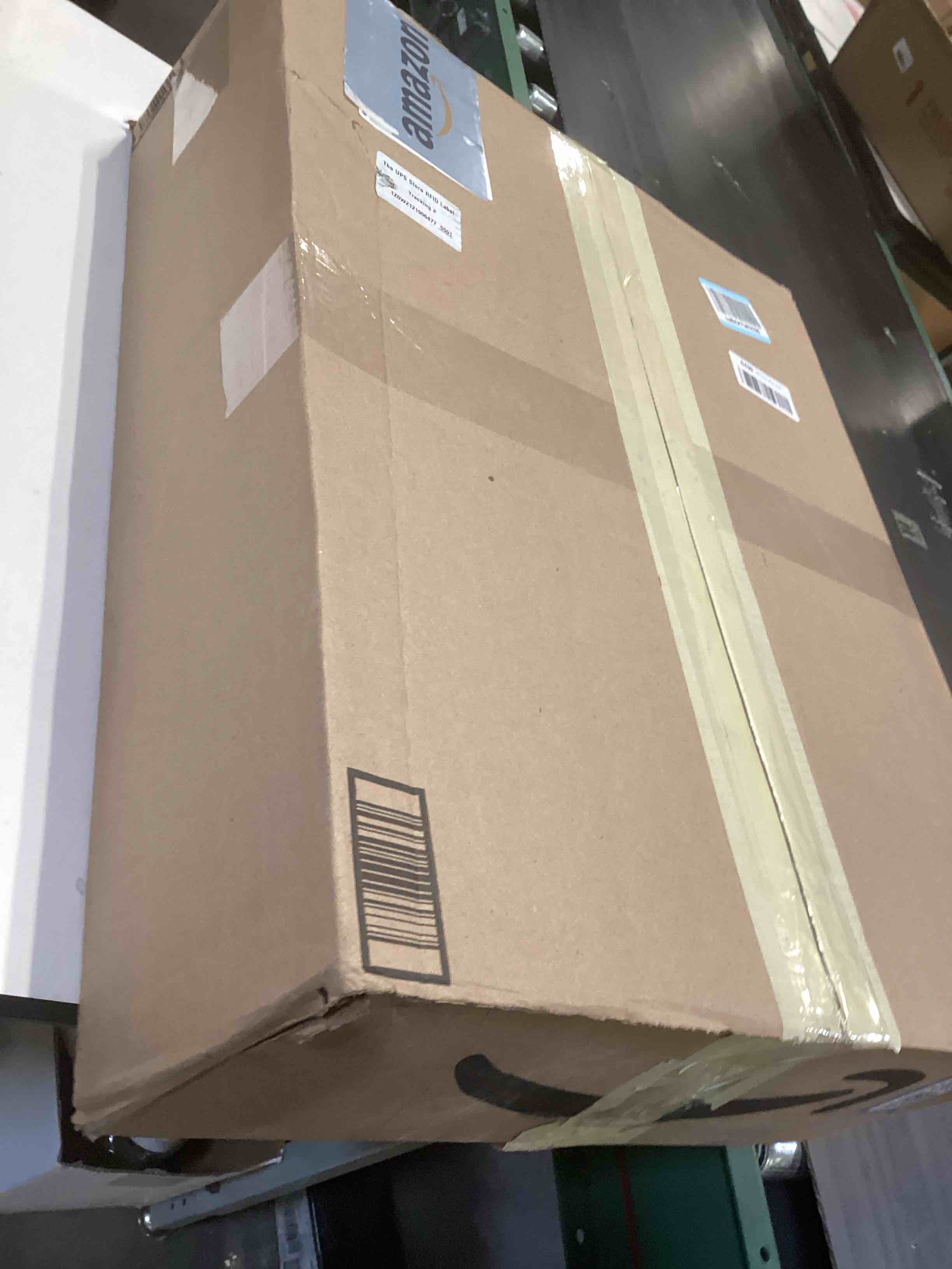 Condition photo showing As Is for Large Cat Tree,65-inch Tall Multi-Level Cat Tower with Sisal-Covered Scratching Posts, Condo, Hammock, Dangling Ball,Grey