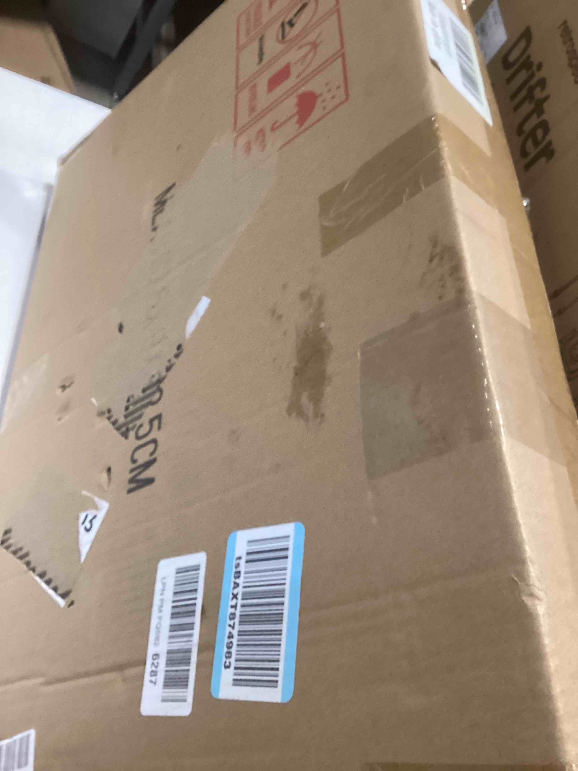 Condition photo showing As Is for Large Wall Clock,Modern Silent Non-Ticking Metal Wall Art Wall Clocks Battery Operated, Horizontal or Vertical Hanging Clock for Living Room, Kitchen, Bedroom, or Office Wall Decor (40") Gold-large