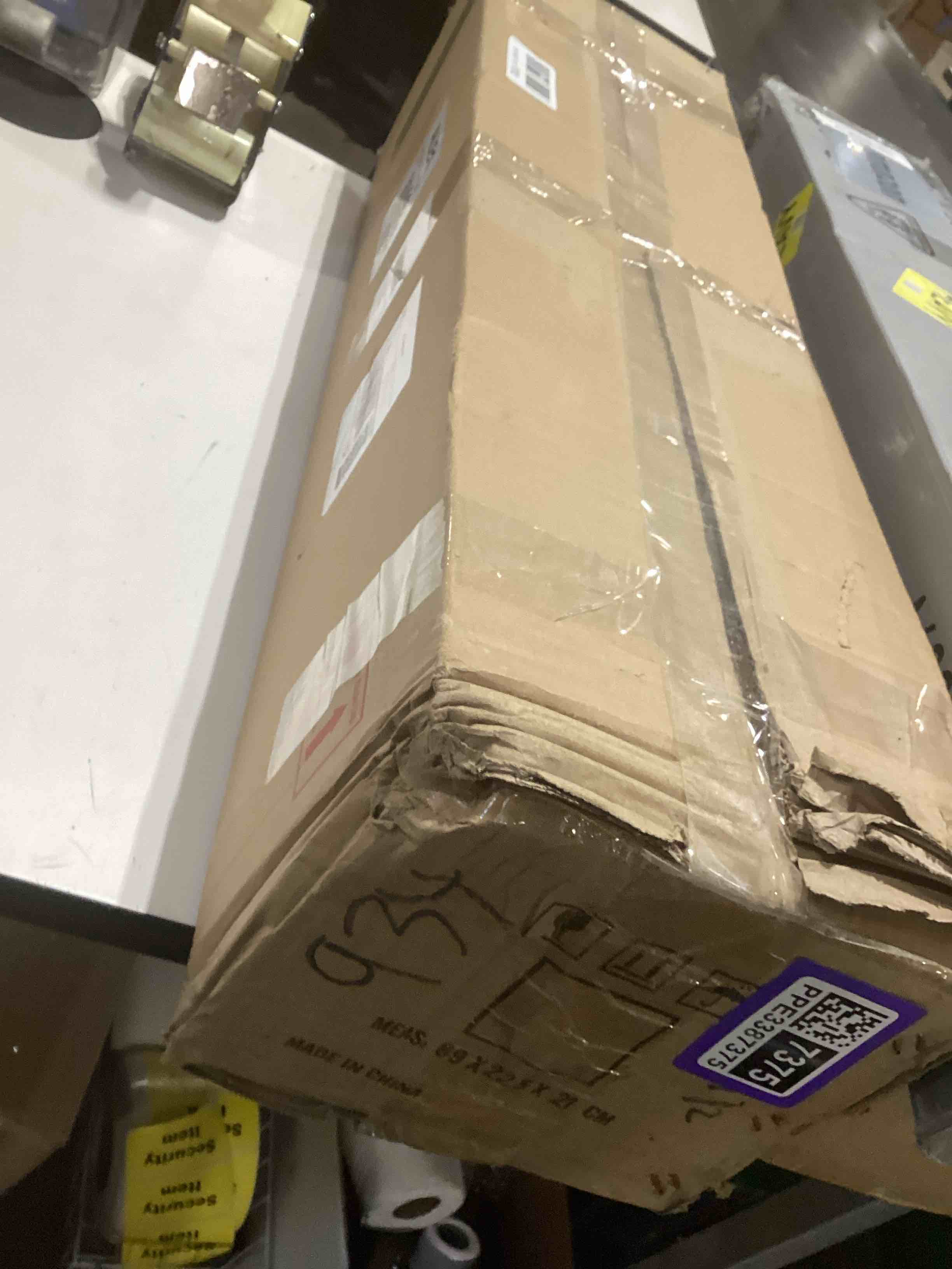 Condition photo showing As Is for 52" Ceiling Fans Without Lights, Solid Wood Ceiling Fan with Remote Control and DC Motor, Ceiling Fan no Light with 3 Blades, Indoor Outdoor Ceiling Fans for Patios, Bedroom-Black + Walnut 52 inch black