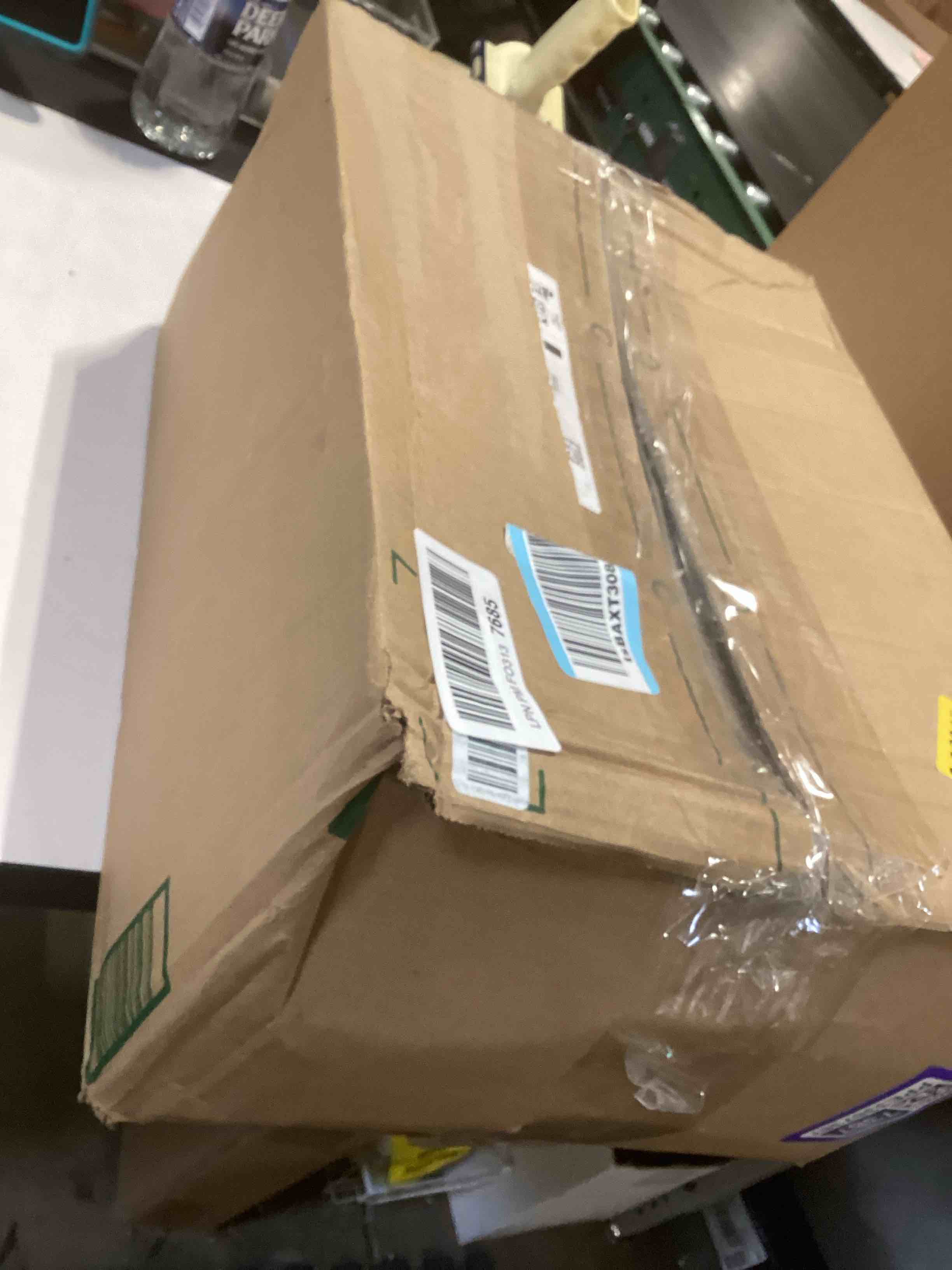 Condition photo showing As Is for Moen Engage Multi-Function Handshower and Rainfall Shower Head Trim Combo with Handle, Tub Spout, Metal Hose and Valve, Brushed Nickel, 82304SRN