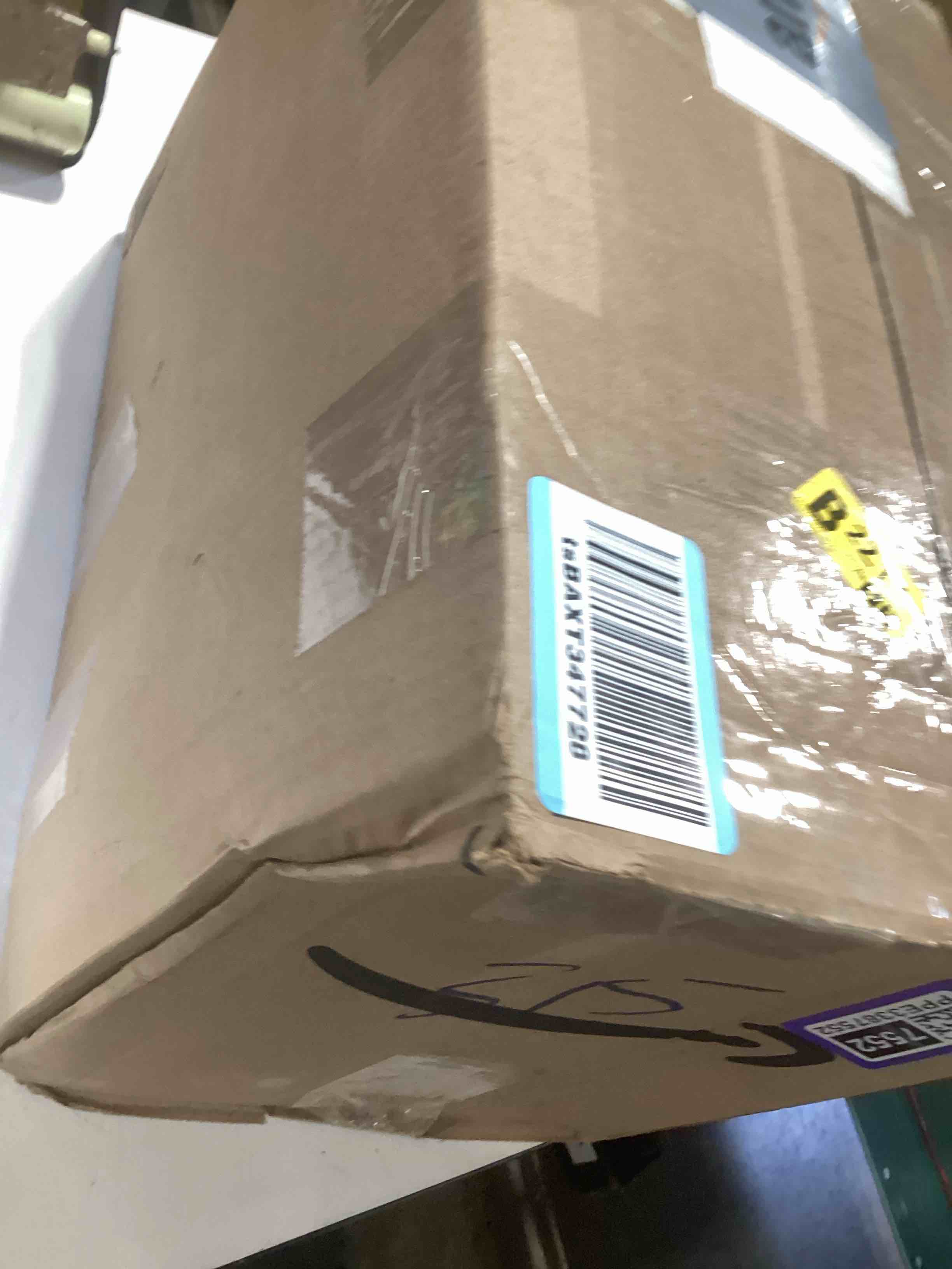 Condition photo showing As Is for Yulejo Modern Storage Box, Clear Acrylic Box with Lid, 2.9 x 2.9 x 2.9 Inch, 48 Pieces