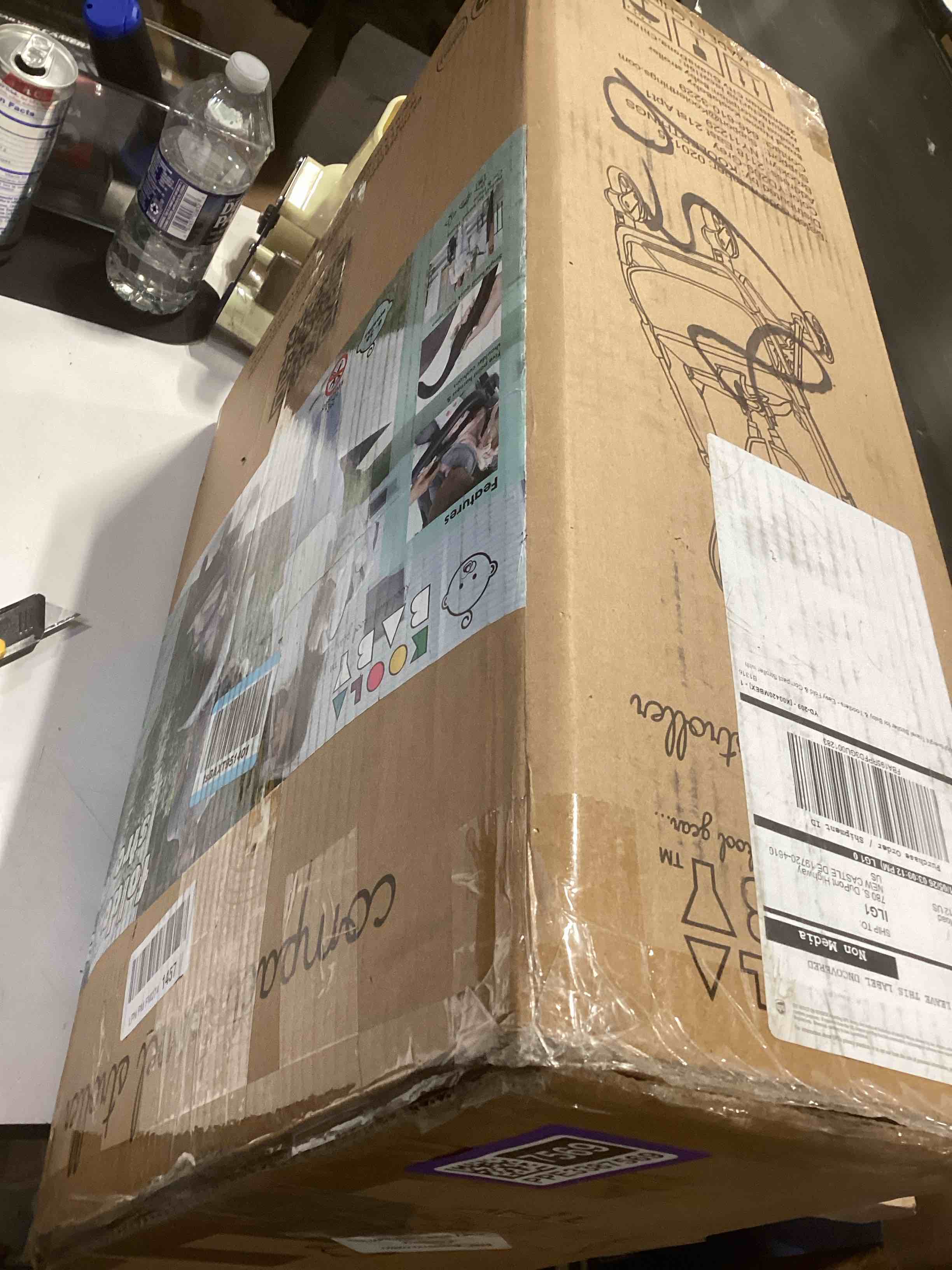 Condition photo showing Good Condition for Lightweight Travel Stroller for Baby & Toddlers - Easy Fold & Compact Stroller with Canopy, Storage Basket, Multi-Position Recline & Convenient One-Hand Fold (Grey)