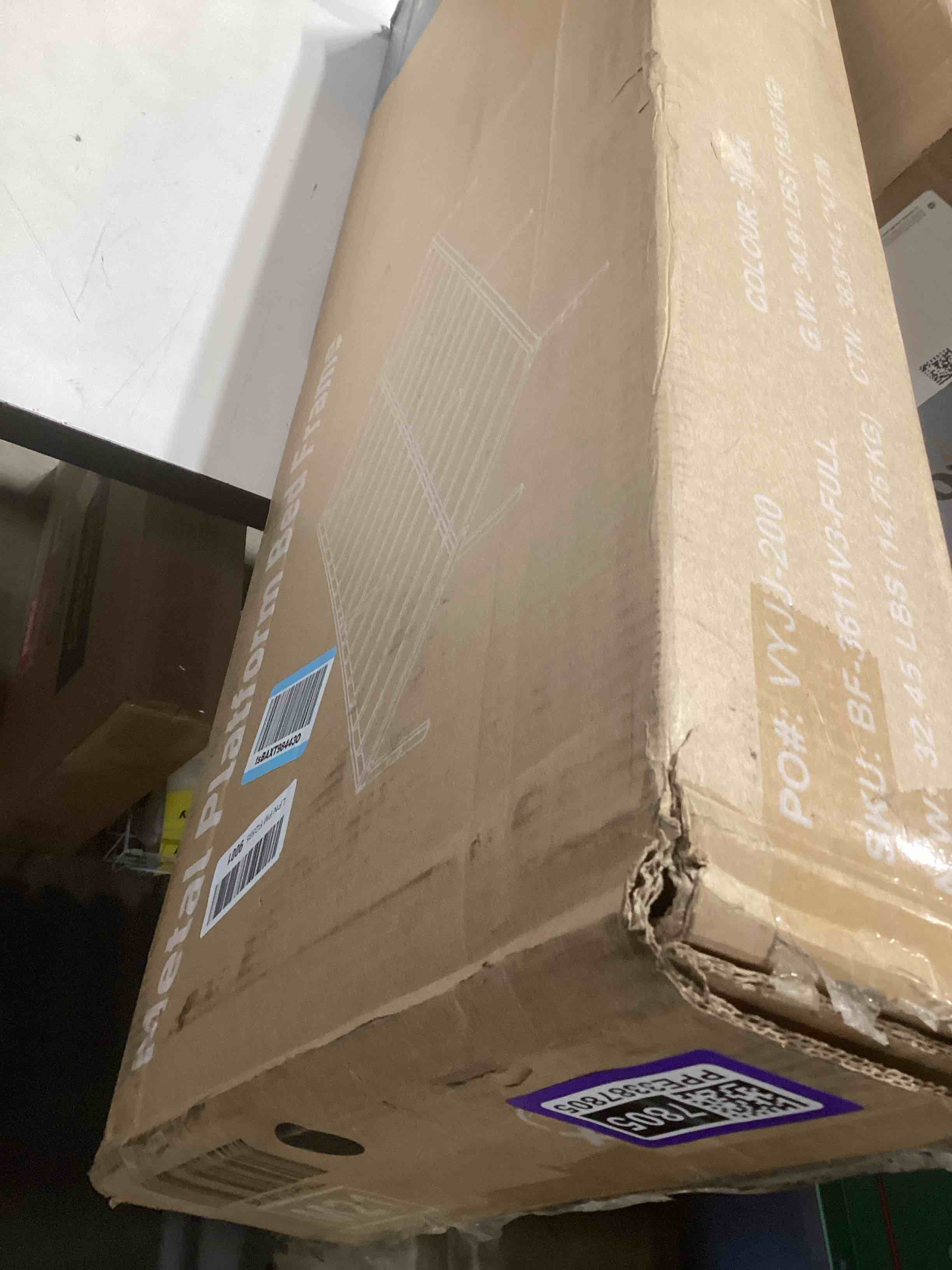 Condition photo showing Good Condition for Full Size Bed Frame, 14 Inch Metal Platform Bed Frames with Heavy Duty Steel Slat Support, No Box Spring Needed, Easy Assembly, Under Bed Storage Black Full