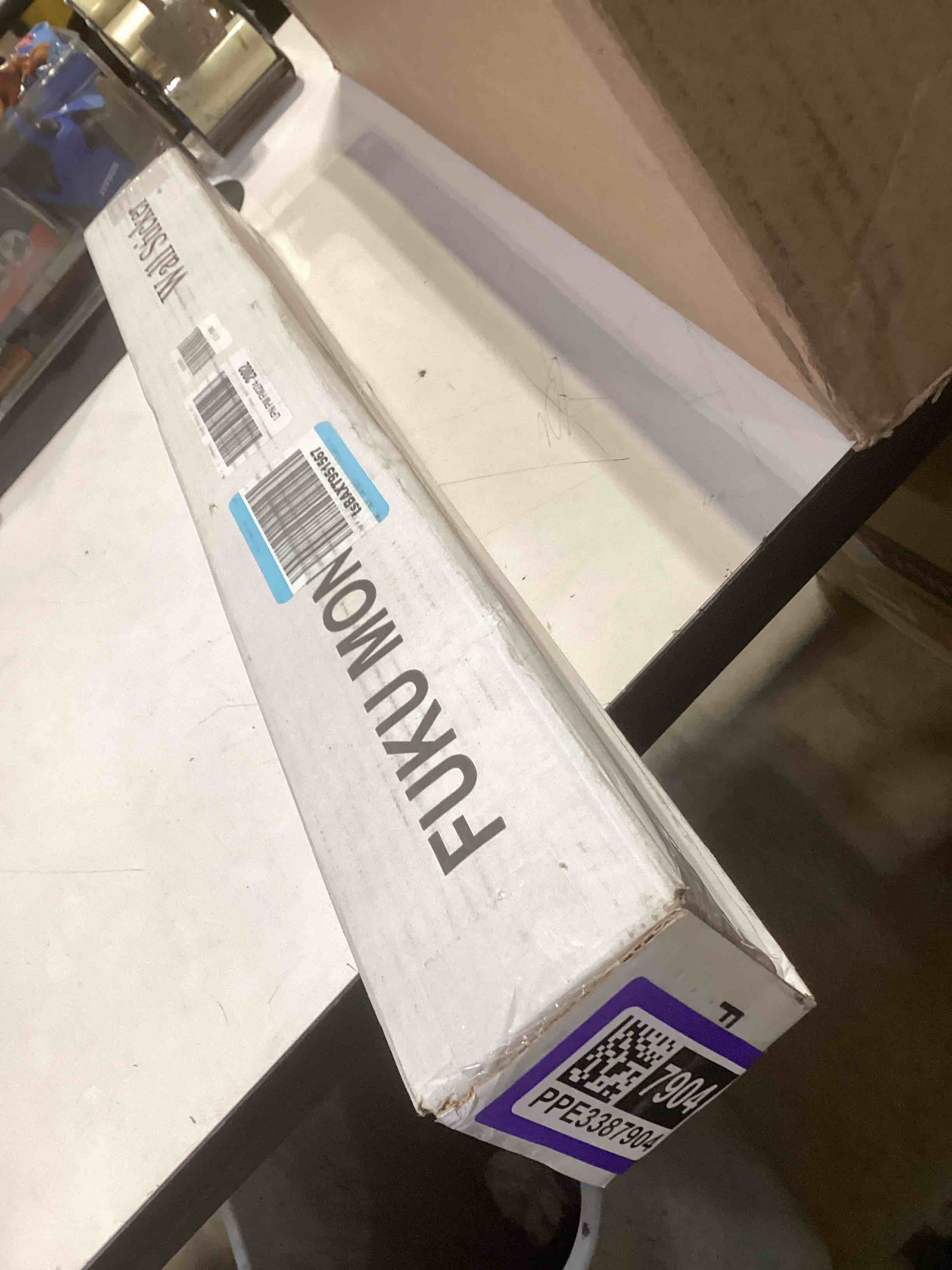 Condition photo showing As Is for FUKU MON 24"x394" Black Marble Wallpaper Marble Contact Paper for Countertops Peel and Stick Countertops Self Adhesive Waterproof Removable Granite Wallpaper Stick on Kitchen Bathroom 24" x 394" Black