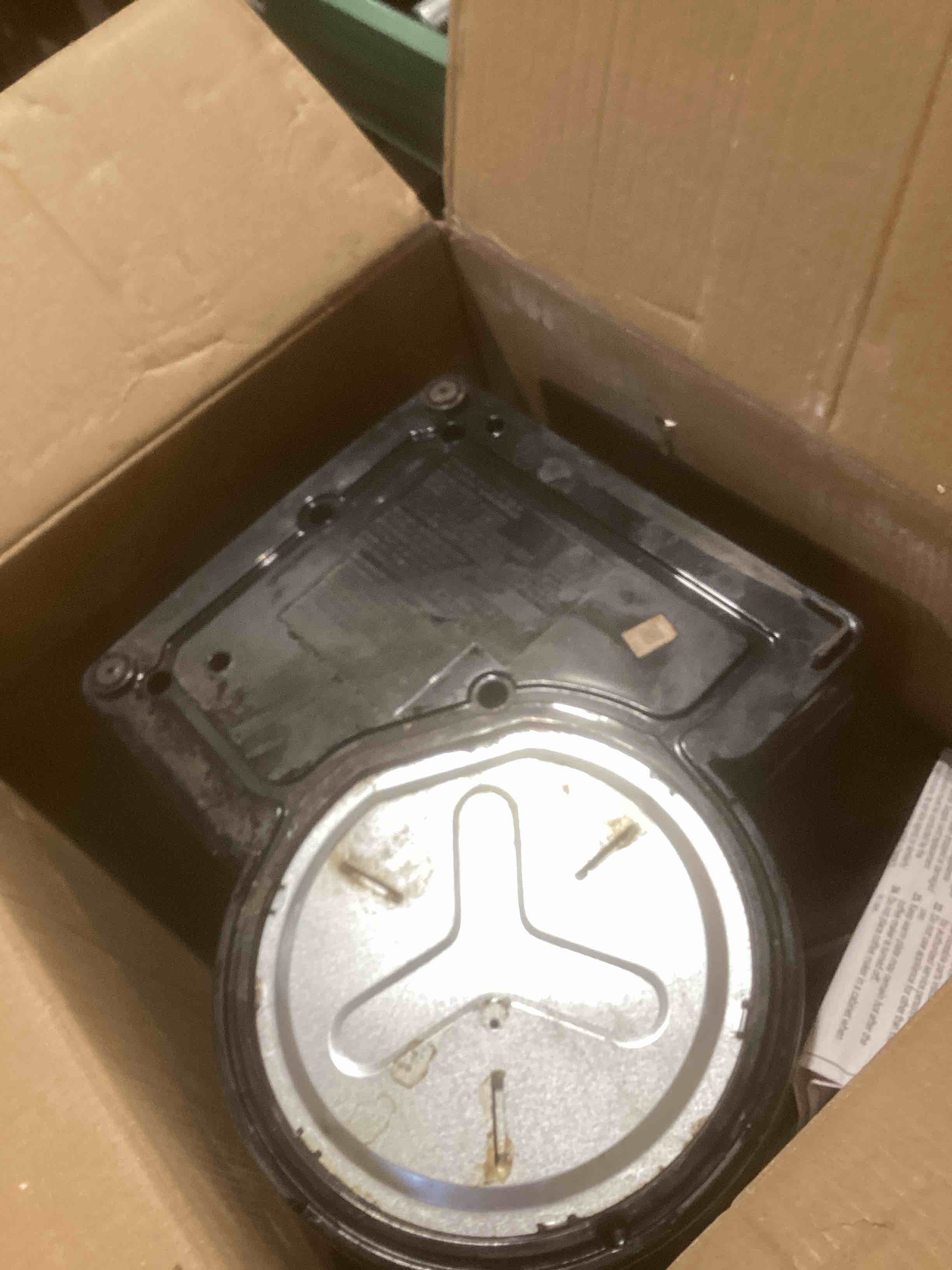 Condition photo showing As Is for Hamilton Beach 14 Cup Programmable Coffee Maker with Easy Measure Light Up Reusable Filter, Removable 70 Oz. Water Reservoir, Black and Stainless Steel