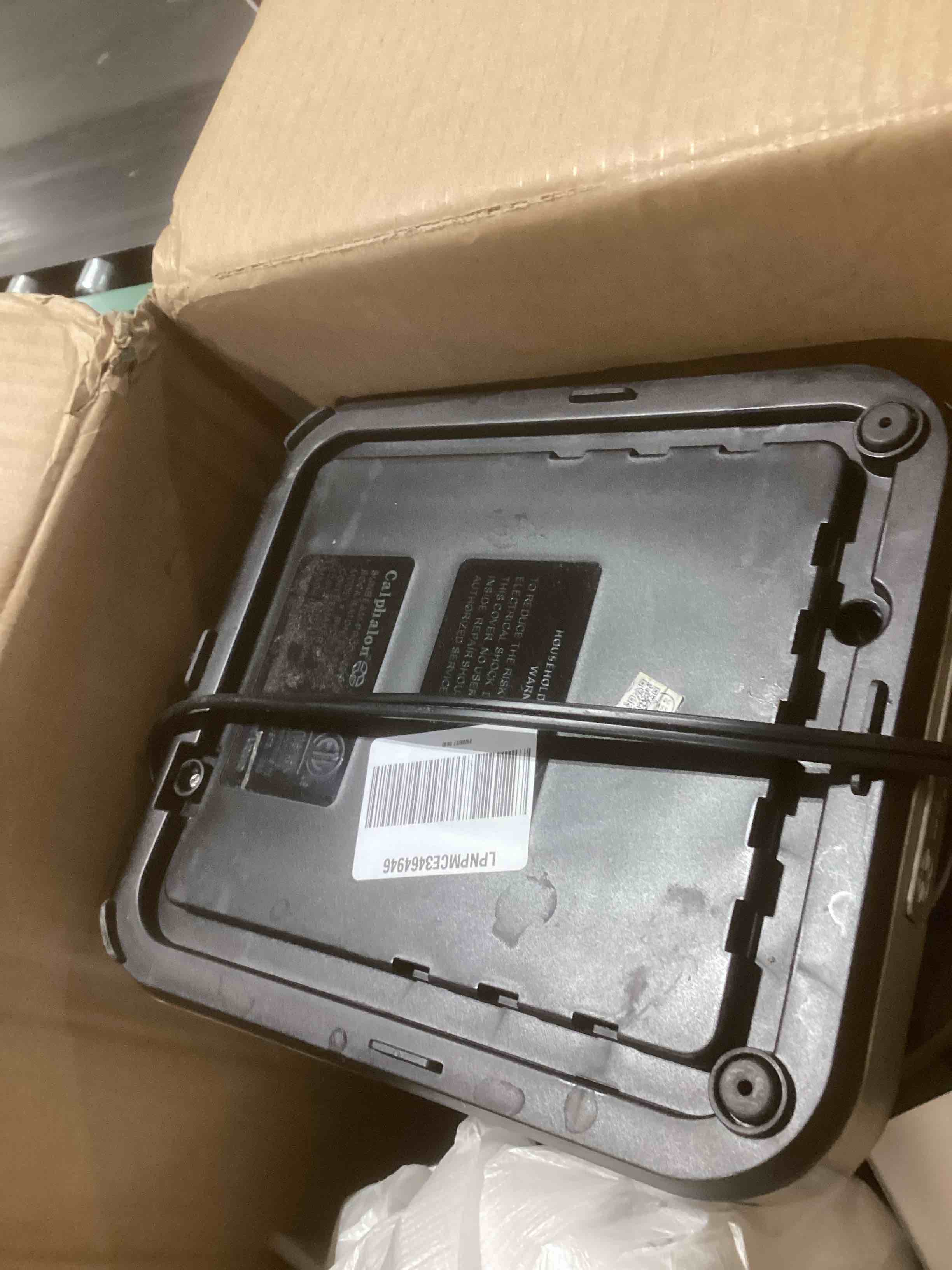 Condition photo showing As Is for Calphalon Coffee Maker, Programmable Coffee Machine with Glass Carafe, 14 Cups, Stainless Steel