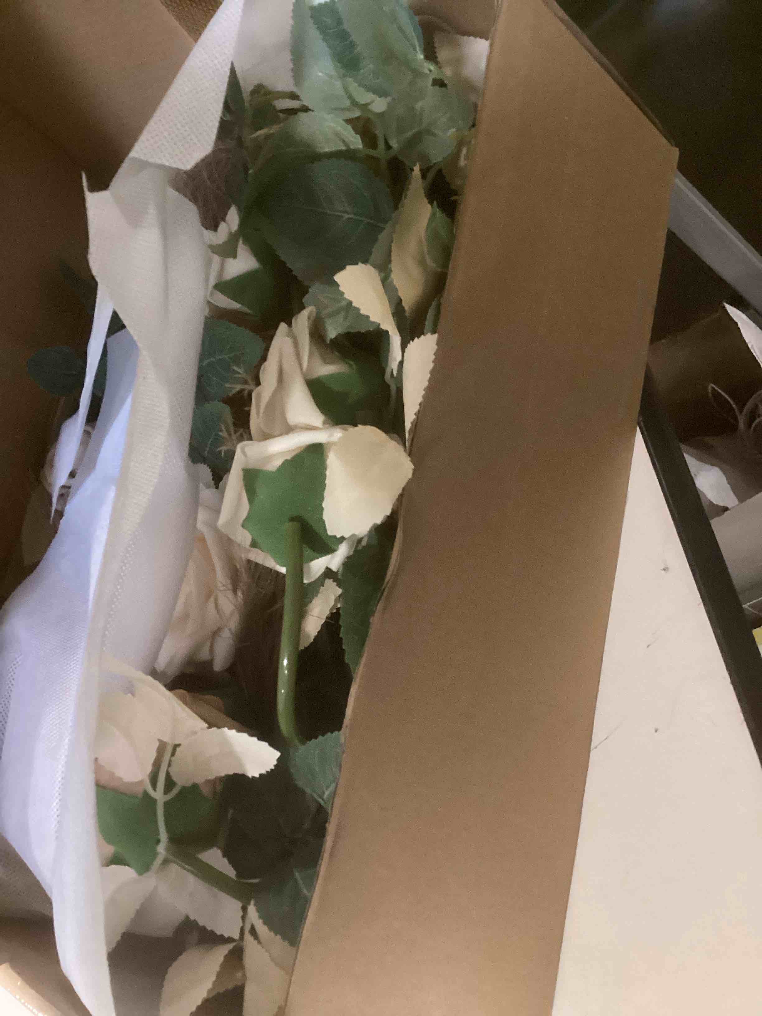 Condition photo showing Good Condition for Ling's moment 2PCS Walnut Brown Artificial Flower Garland Spiea Floral Swags Wedding Arch Flowers Taupe Centerpieces for Sweetheart Head Table Easel Wall Entryway Board Backdrop Decoration Brn-walnut Brown