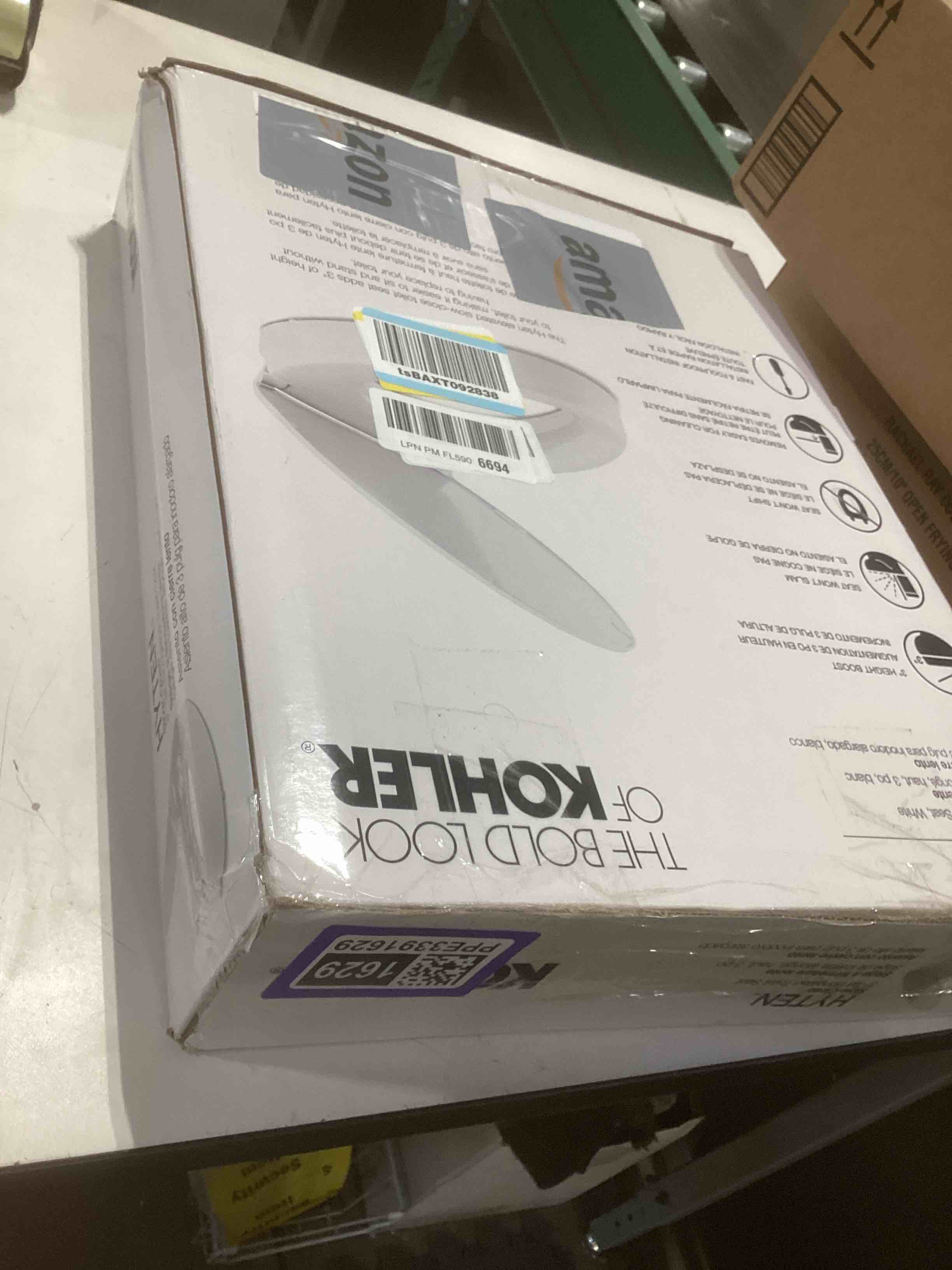 Condition photo showing Good Condition for KOHLER 25875-0 Hyten 3" Height, Elevated Soft Close Elongated Toilet Seat, Contoured Seat with Grip-Tight Bumpers, Quick-Attach Hardware, No Slam Toilet Seat, White White Elongated