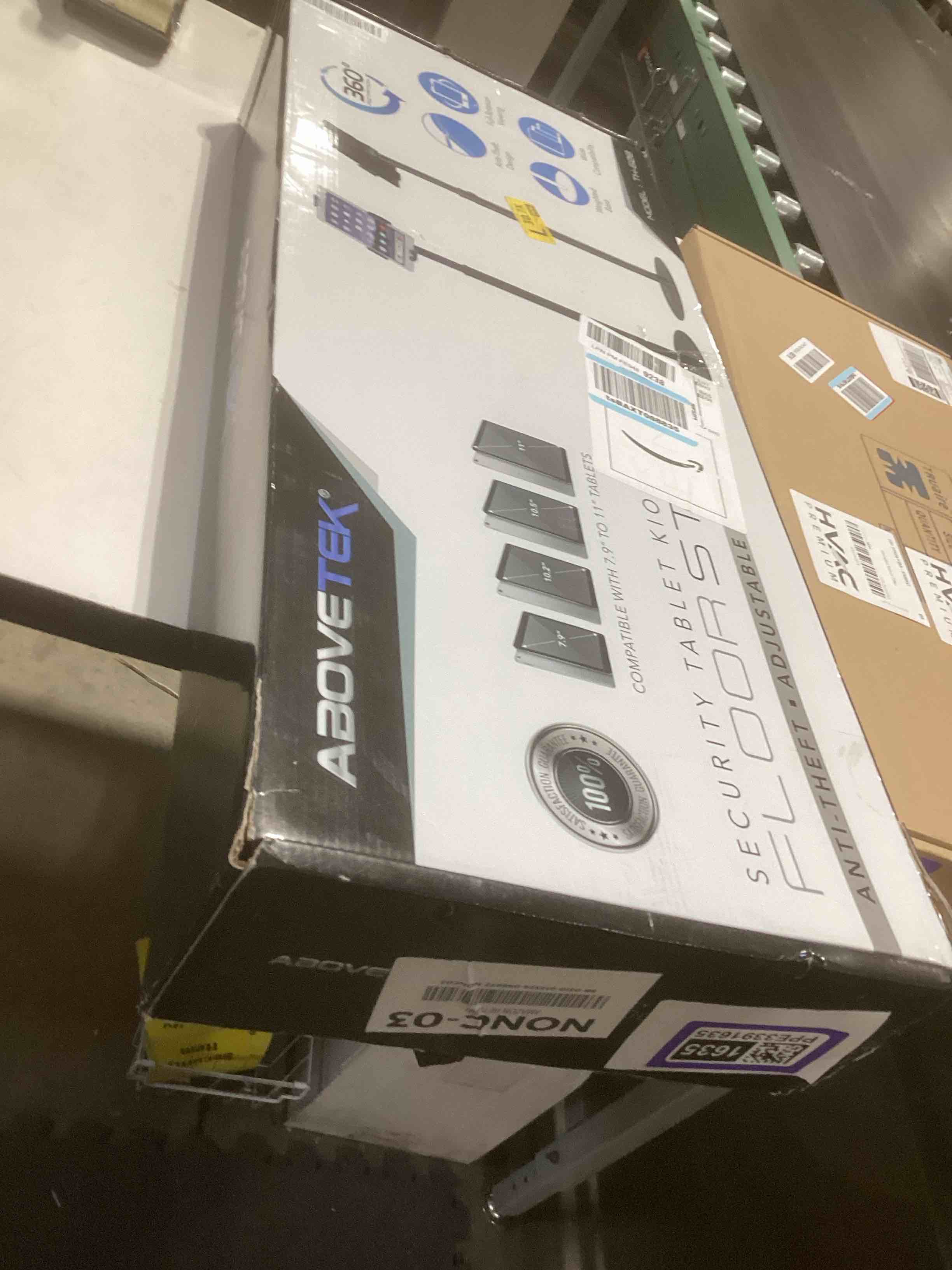 Condition photo showing Good Condition for AboveTEK iPad Kiosk Floor Stand - Height Adjustable POS Tablet Floor Stand, 360° Swivel Universal Locking Holder for 7.9"-11" iPad/Air/Samsung - Anti-Theft Security Stand for Retail, Business