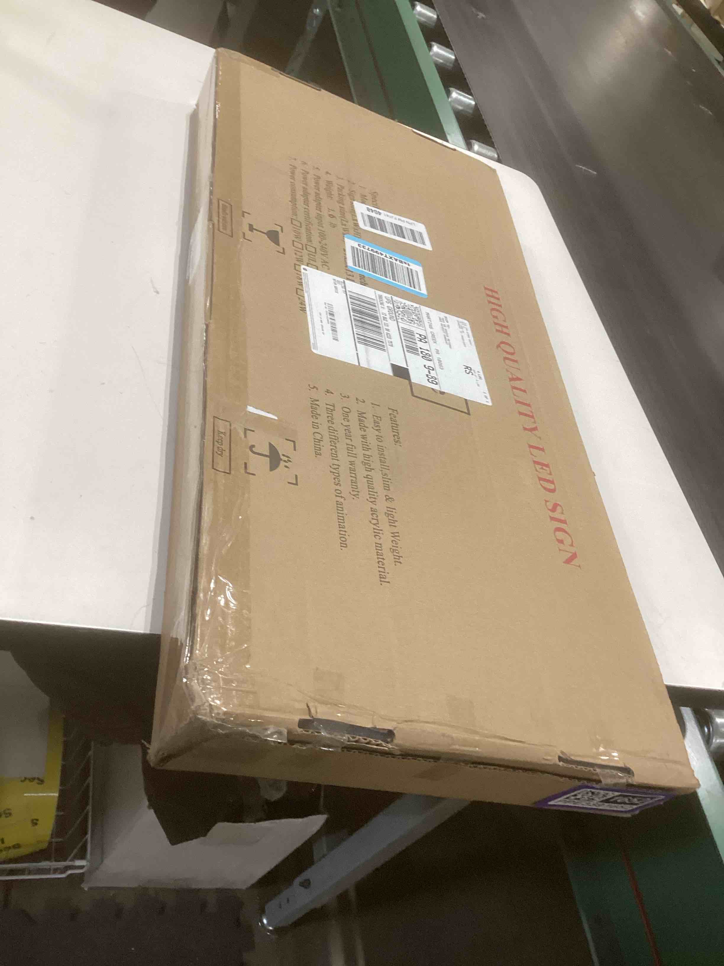 Condition photo showing Good Condition for Open Coffee Cup Sign, 16"x16", 40x40cm, TOPKING, LED, Neon, Florescent, Signage, Signboard, Display, Billboard, Screen, Grand Opening, Gift Open Coffee Cup 16"