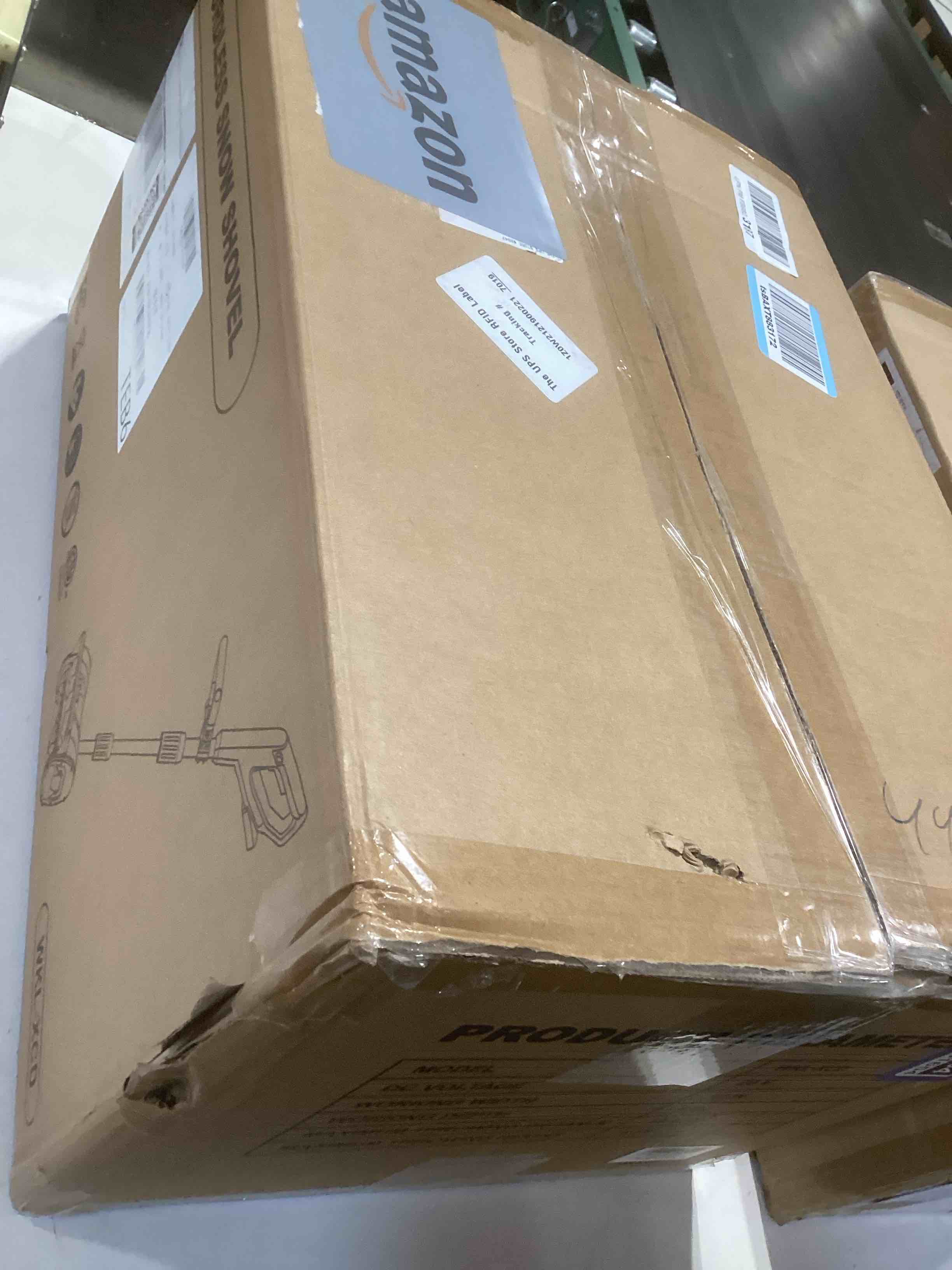 Condition photo showing As Is for 12" Cordless Snow Shovel (NO Battery) Compatible with Dewalt 20V Max Battery, Electric Snow Shovel with Directional Plate & Adjustable Front Handle, Cordless Snow Blower for Driveway/Patio/Sidewalk For Dewalt 20V Battery(Yellow)