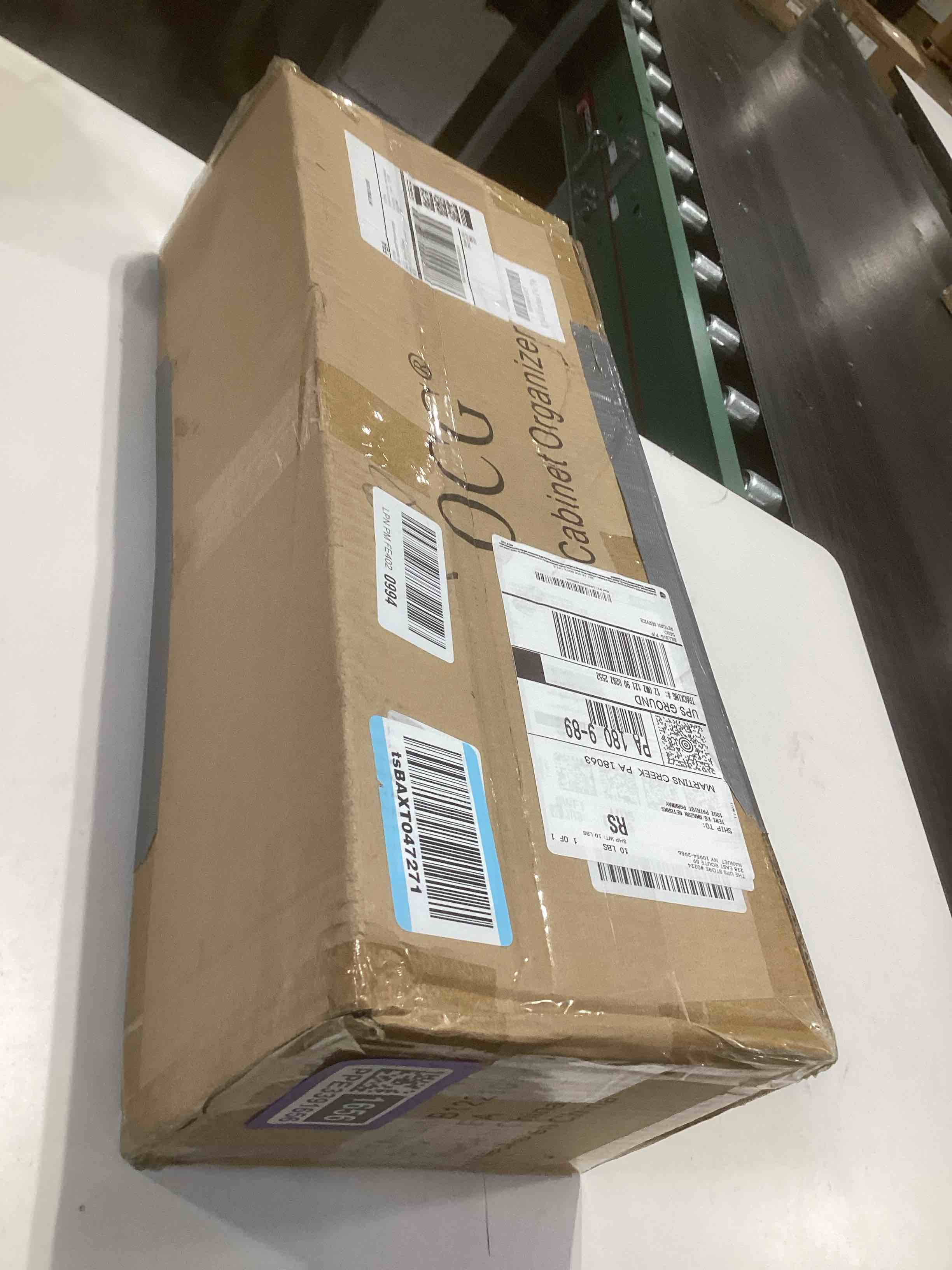 Condition photo showing Good Condition for OCG Slide Out Cabinet Organizer for Narrow Cabinet (7" W X 21" D), 2 Tier Pull Out Shelves Slim Sliding Cabinet Organizer and Storage, Chrome 7W21D Chrome Plated