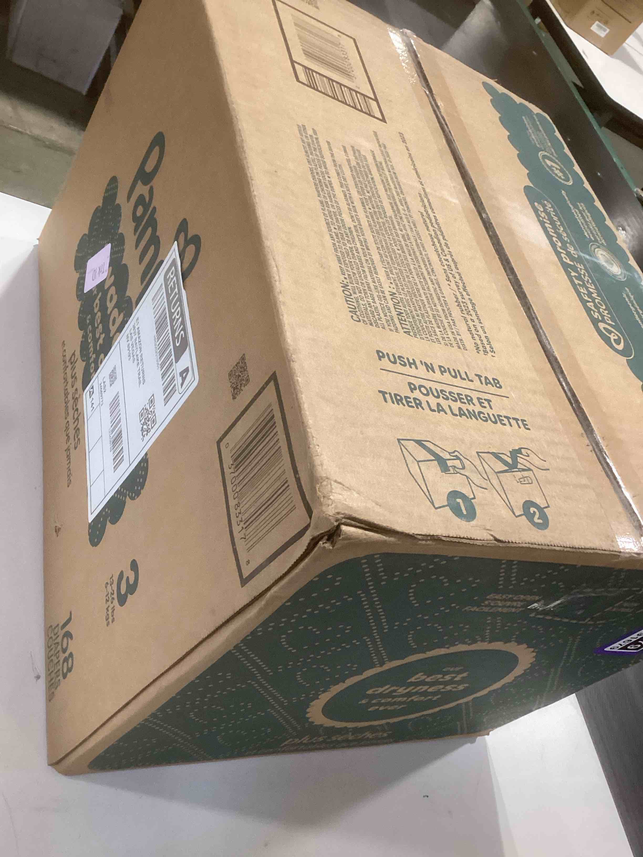 Condition photo showing New/Like New for Pampers Swaddlers Diapers, Size 3 (13-26 lbs), 168 Count, Absorbent, Keeps Baby Dry and Comfortable, Skin Safe Disposable Baby Diaper Size 3 168