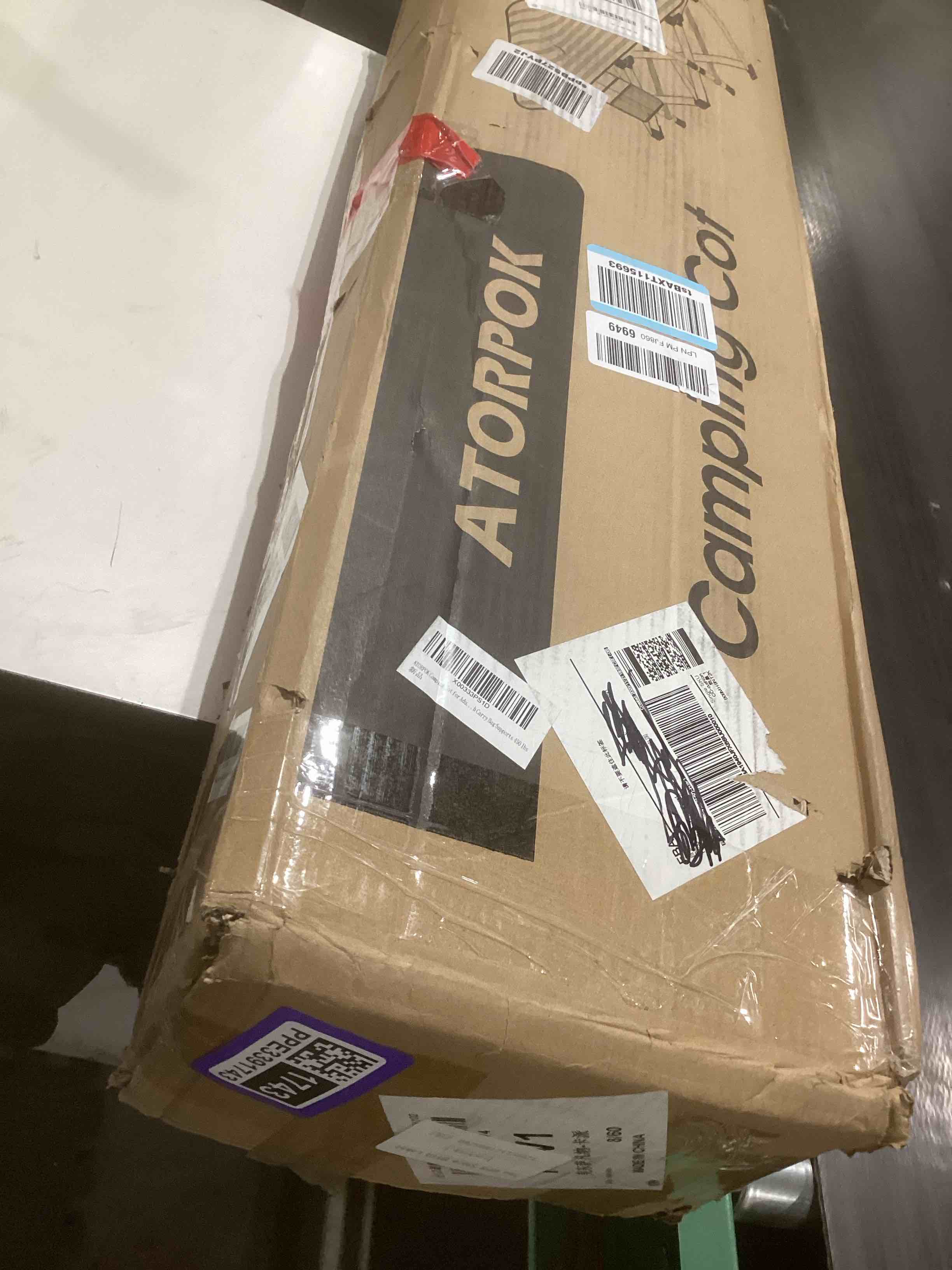 Condition photo showing Good Condition for ATORPOK Camping Cot for Adults with Cushion Comfortable, Tent Folding Cot for Sleeping, Lightweight Folding Bed with Carry Bag Supports 450 lbs Large Size