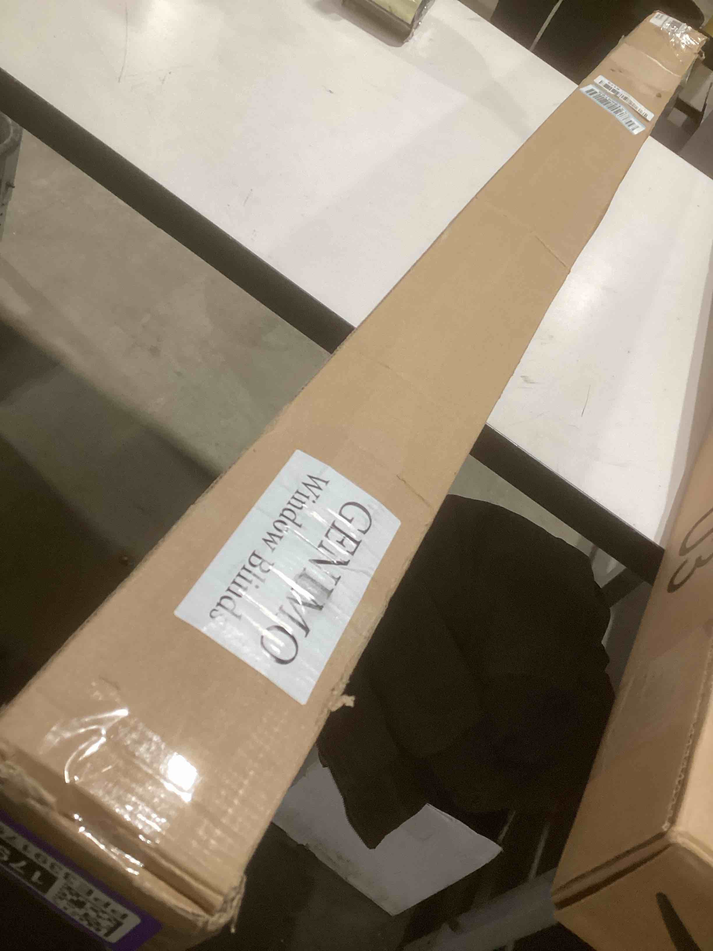 Condition photo showing Good Condition for GENIMO 100% Blackout Roller Window Shades, Window Blinds Cordless with Thermal Insulated, UV Protection Fabric, Mini French Door Blinds for Home, Office, Bedroom, Easy to Install, White, 54" W X 72" H A.white | 100% Blackout 54"W x 72"H