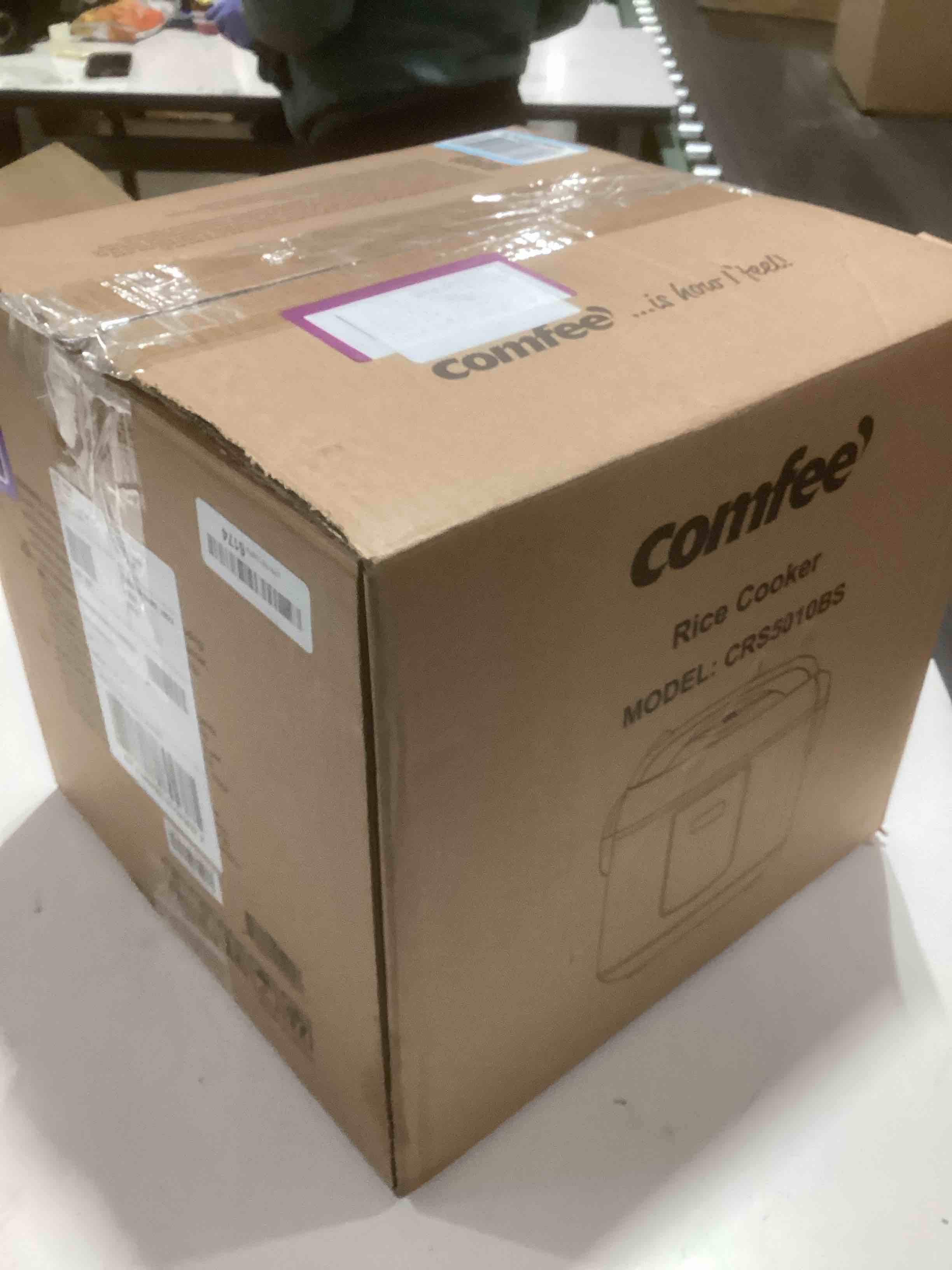 Condition photo showing As Is for COMFEE' Rice Cooker 10 cup Uncooked/20 cup Cooked , Rice Maker, Steamer, Saute, Steamer and Warmer, 5.2 QT Large Capacity, Brown Rice, Quinoa and Oatmeal, 8 One-Touch Programs 8 Presets_10 Cups Uncooked