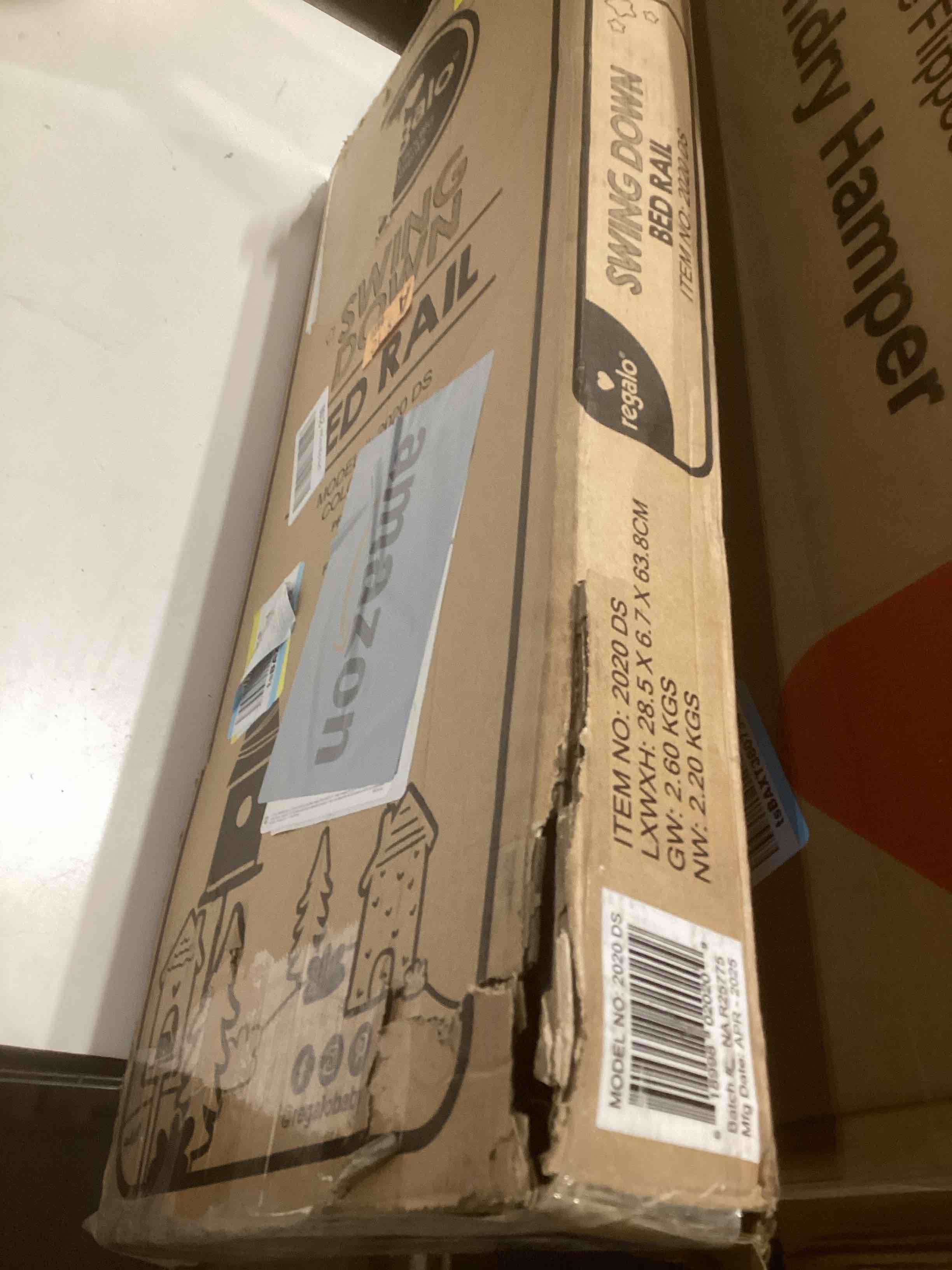 Condition photo showing Good Condition for Regalo Safety Swing Down Bed Rail Guard for Toddlers, Bed Safety Rail with Patented Gap Guard, Fits Twin, Full & Queen Mattress, White, Tested & Safe for 30 Years, American Designed, Family Owned 43 Inch
