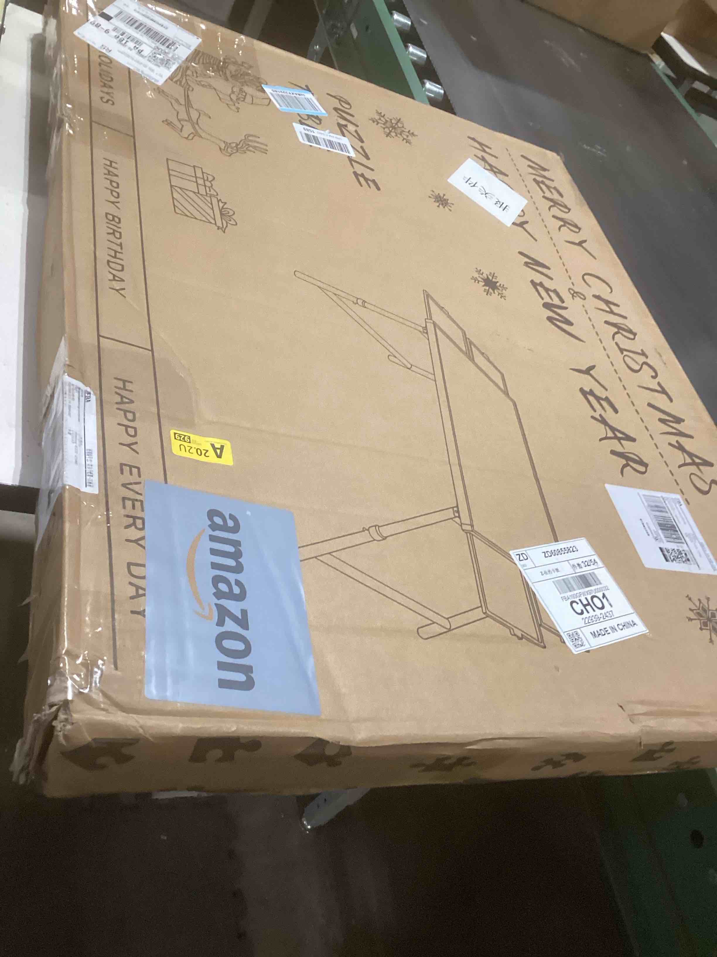 Condition photo showing As Is for Puzzle Table with Drawers Adjustable Height 1500pcs,Foldable for Storage 3 in 1 Jigsaw Puzzle Table with Legs,Puzzle Tables for Adults with Drawers